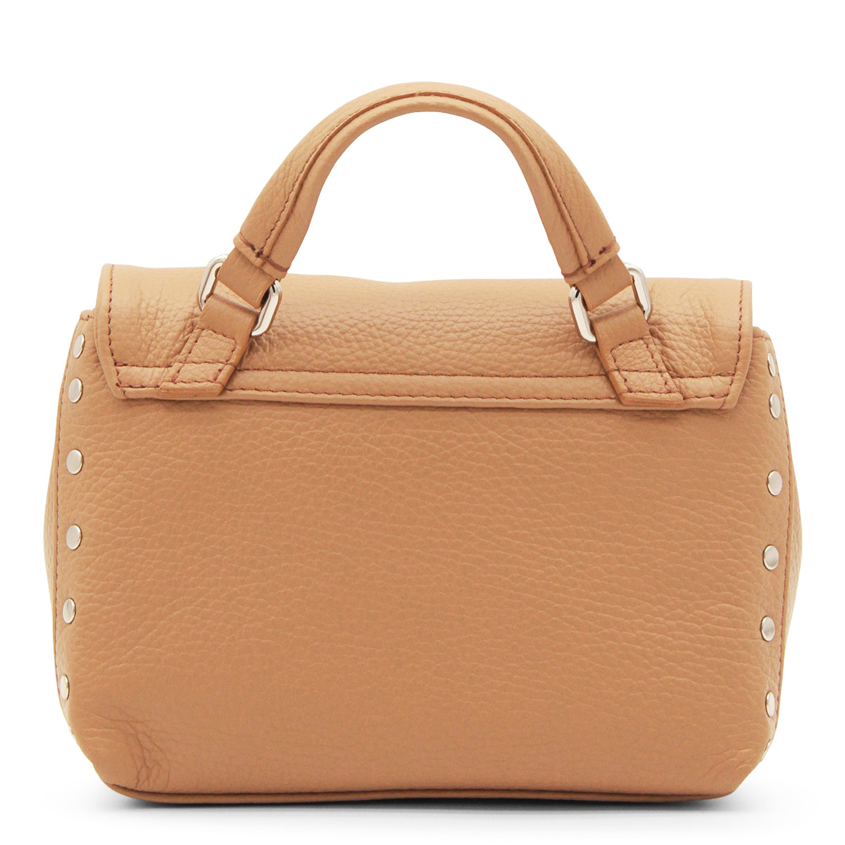 BROWN LEATHER DAILY POSTINA BABY TOTE BAG
