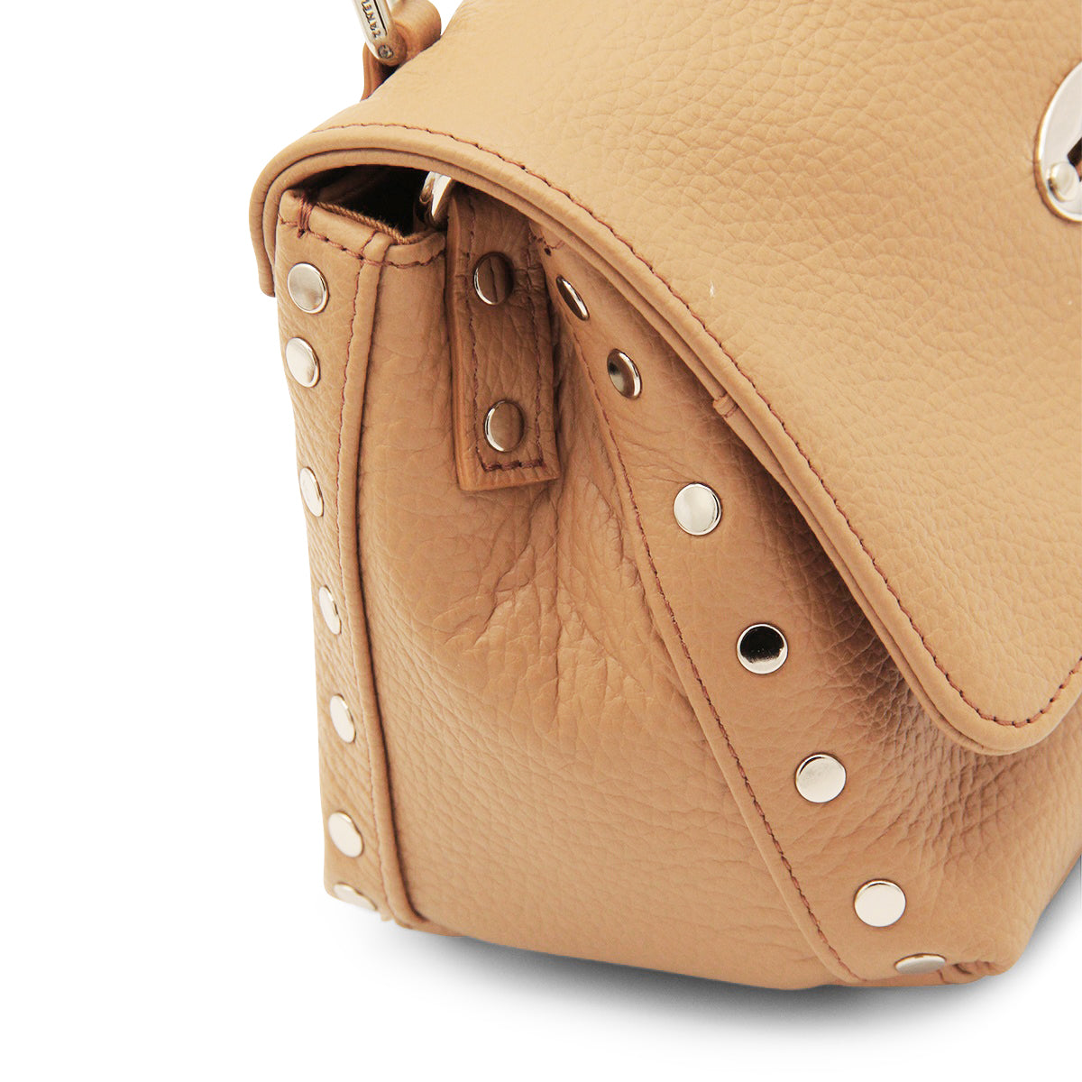 BROWN LEATHER DAILY POSTINA BABY TOTE BAG