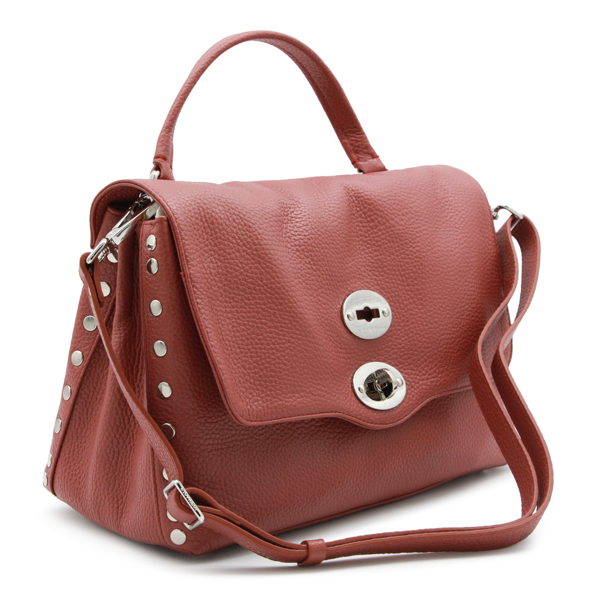 RADICCHIO LEATHER POSTINA SMALL TOP HANDLE BAG