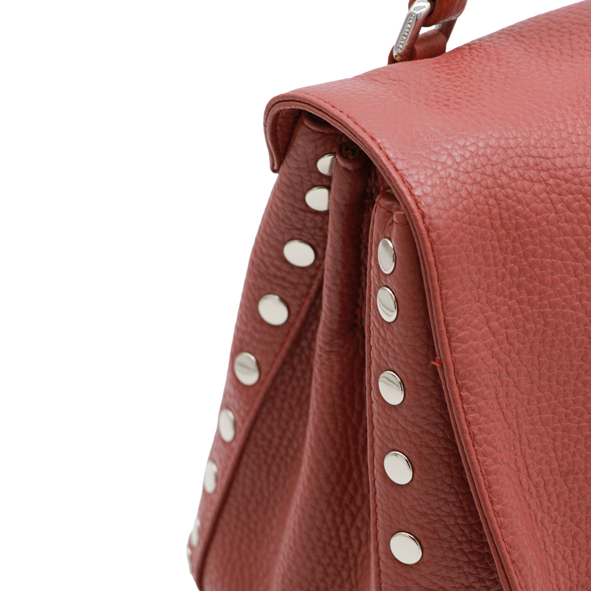 RADICCHIO LEATHER POSTINA SMALL TOP HANDLE BAG