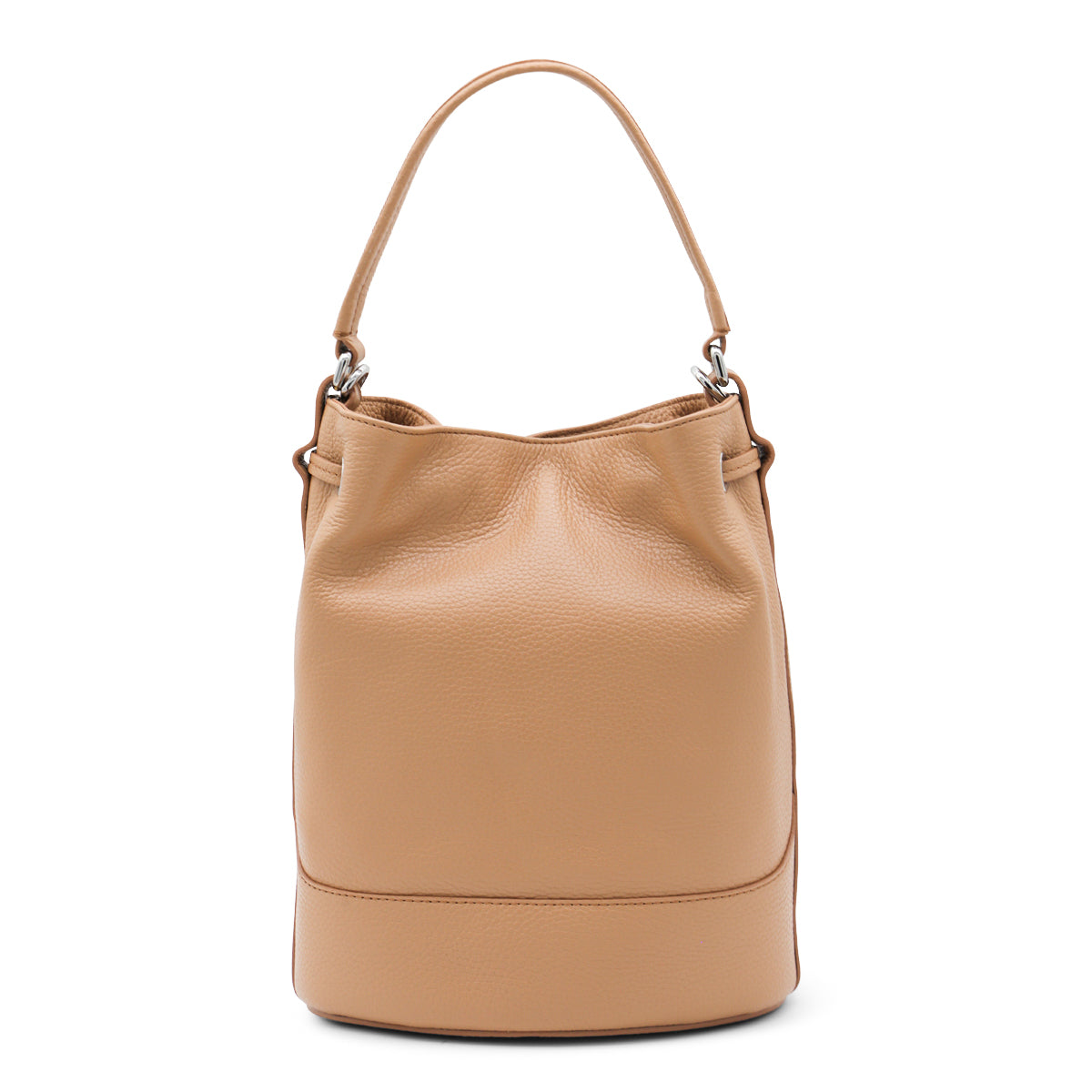 BEIGE LEATHER MONDA SATCHEL