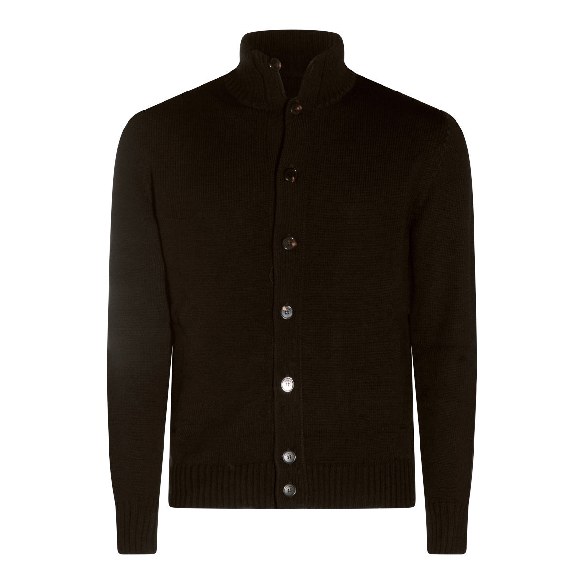 BROWN VIRGIN WOOL KNITWEAR
