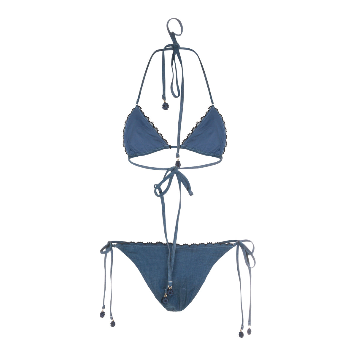 DENIM BOTTOM BIKINI BEACHWEAR