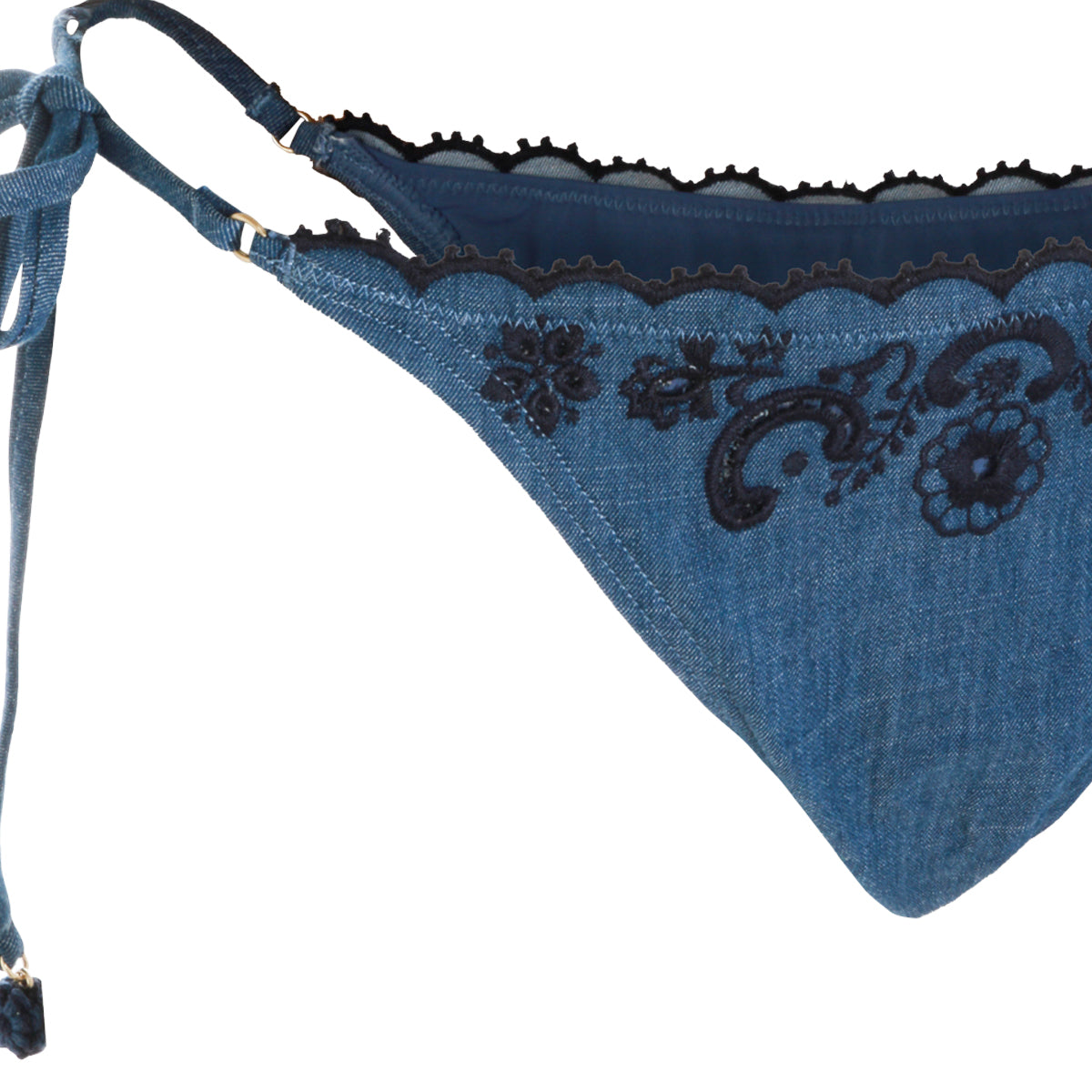 DENIM BOTTOM BIKINI BEACHWEAR