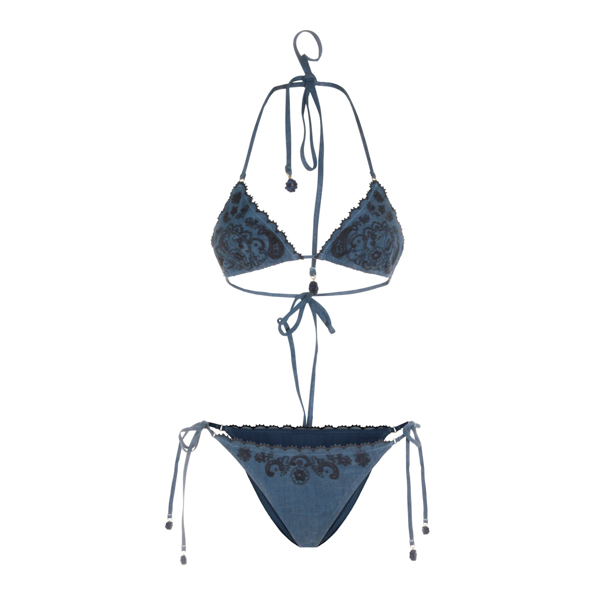 DENIM BOTTOM BIKINI BEACHWEAR