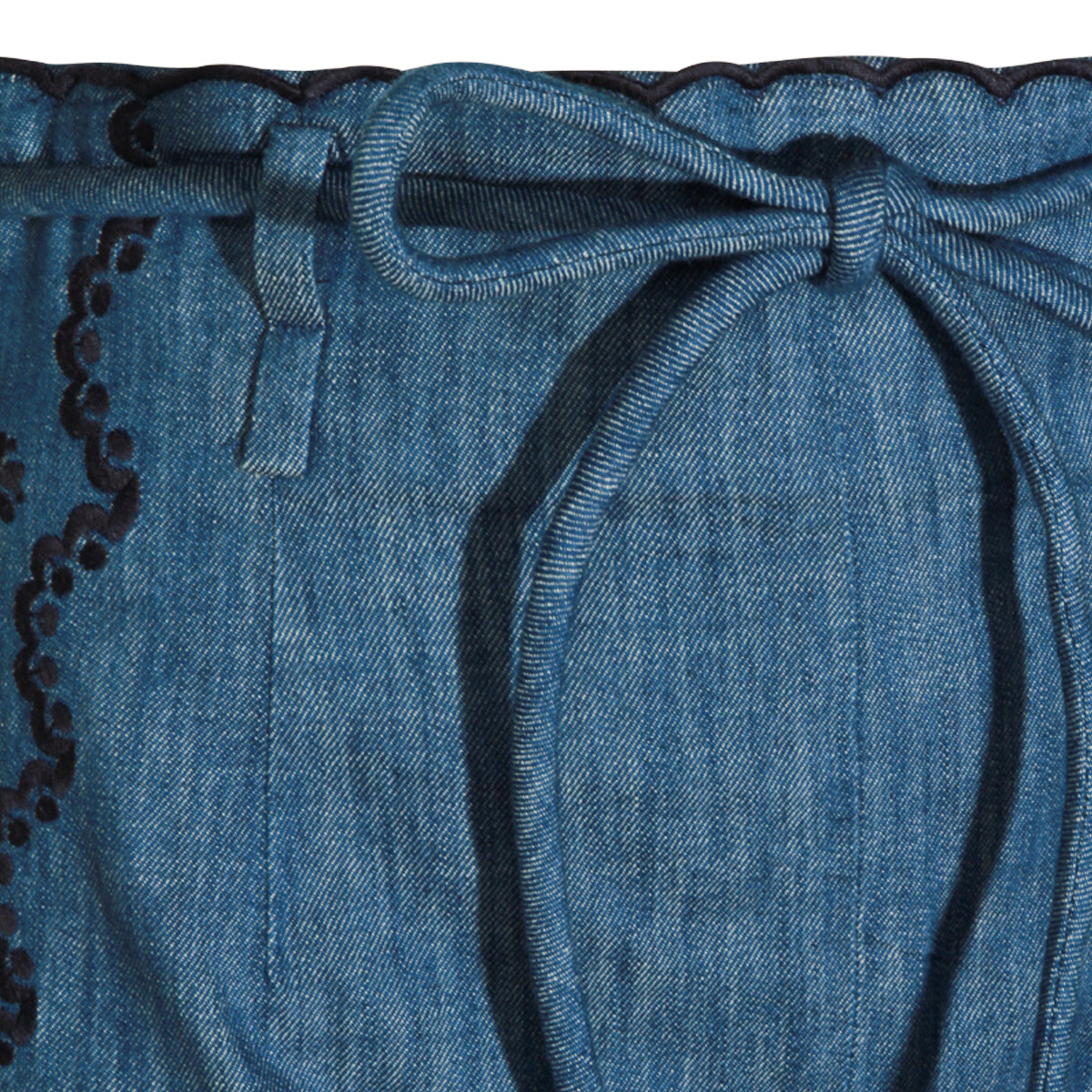 RAILWAY BLUE COTTON SHORTS