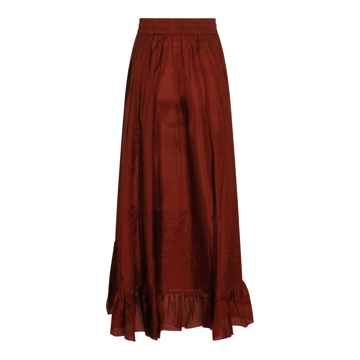 MERLOT SILK LONG SKIRT