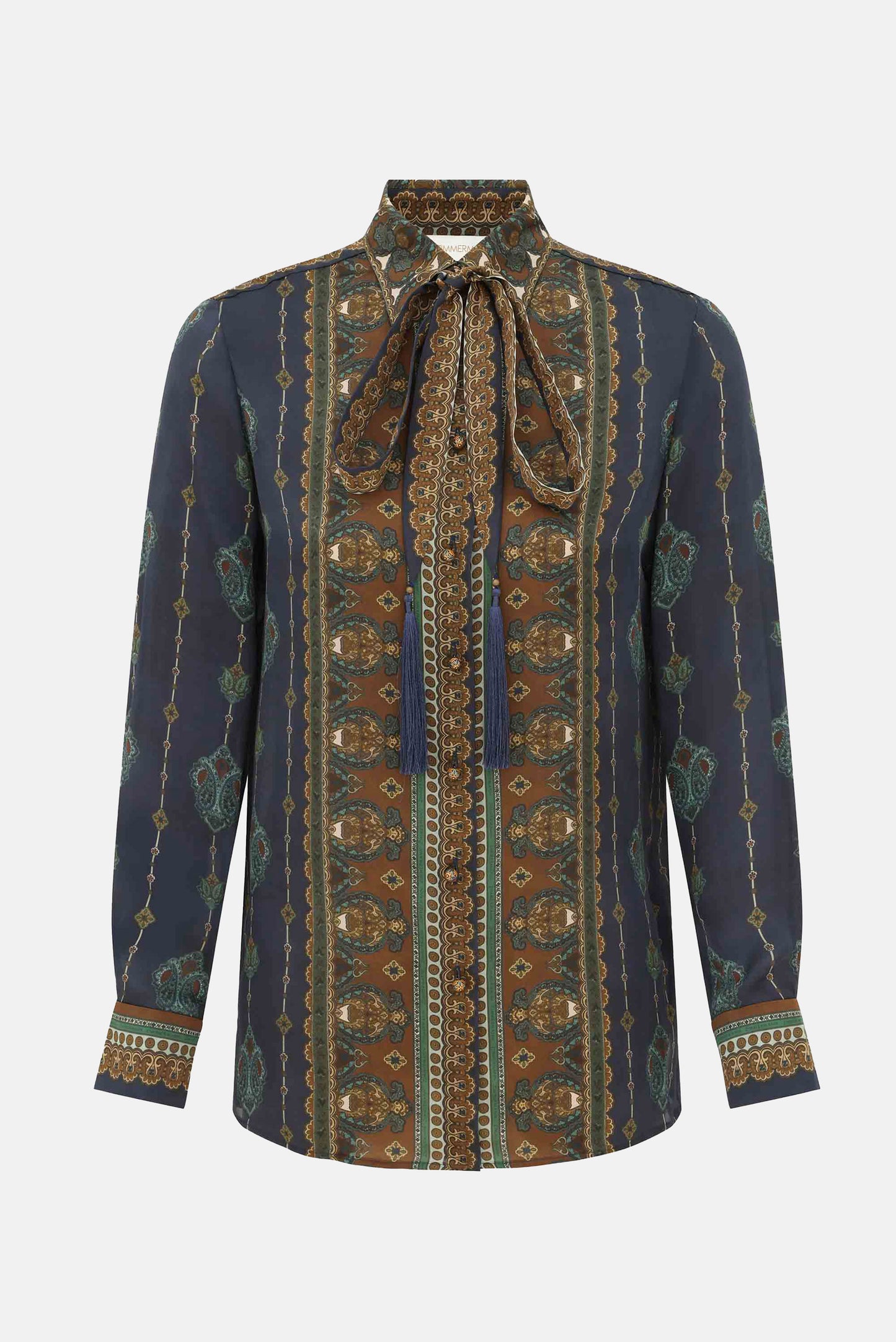 ASCENT SATIN SCARF SHIRT