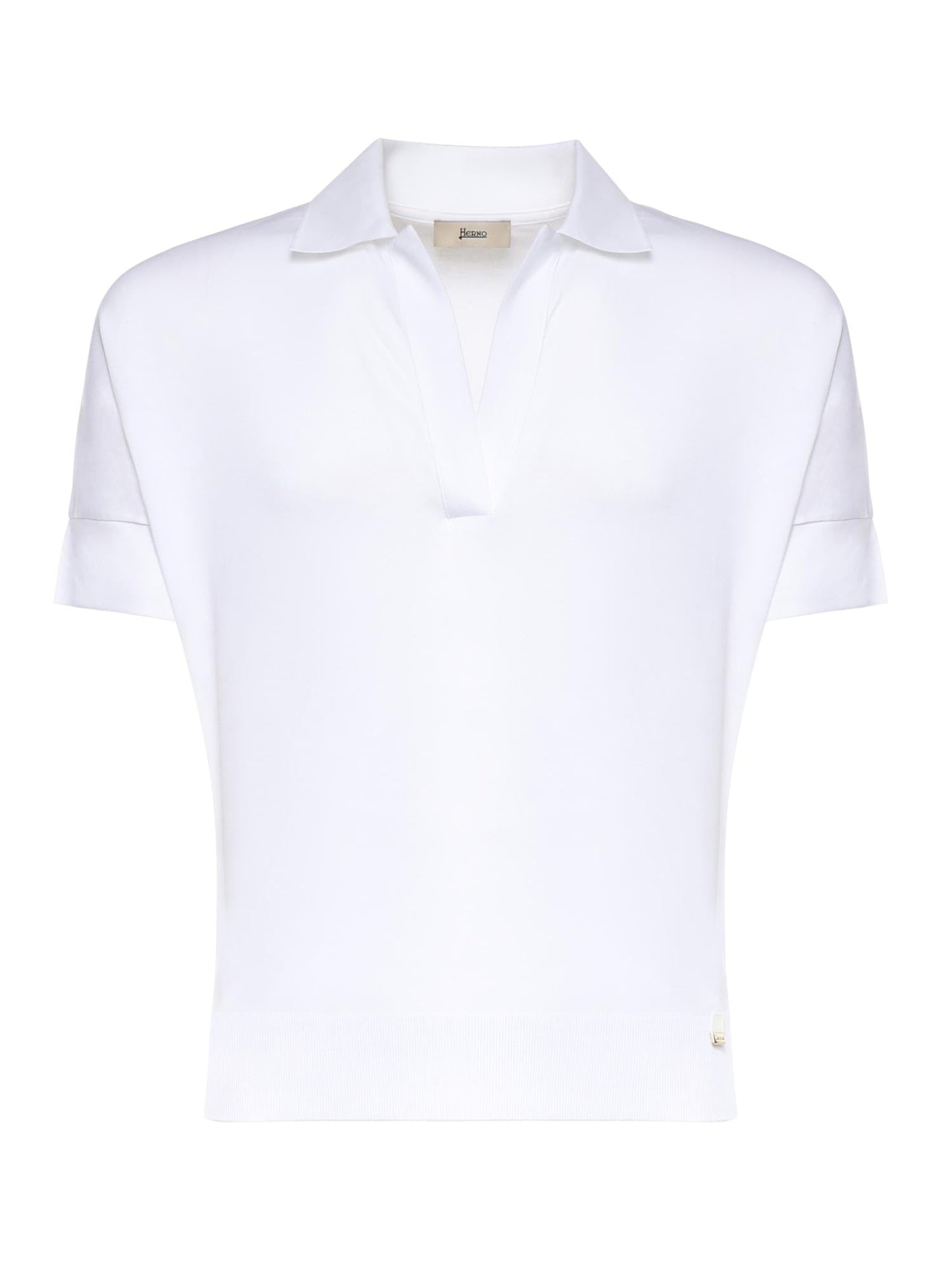 Polo in glam knit effect