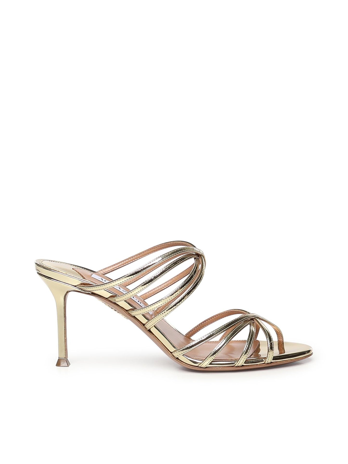 Mules Tell Me in pelle metallizzata