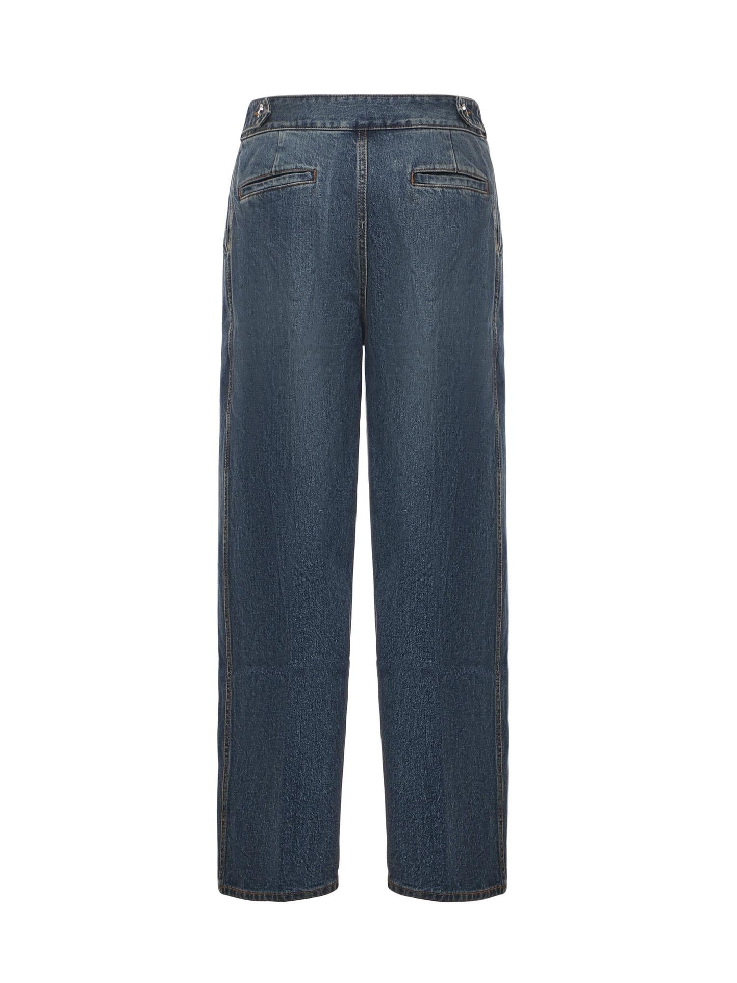 Jeans con pinces in denim