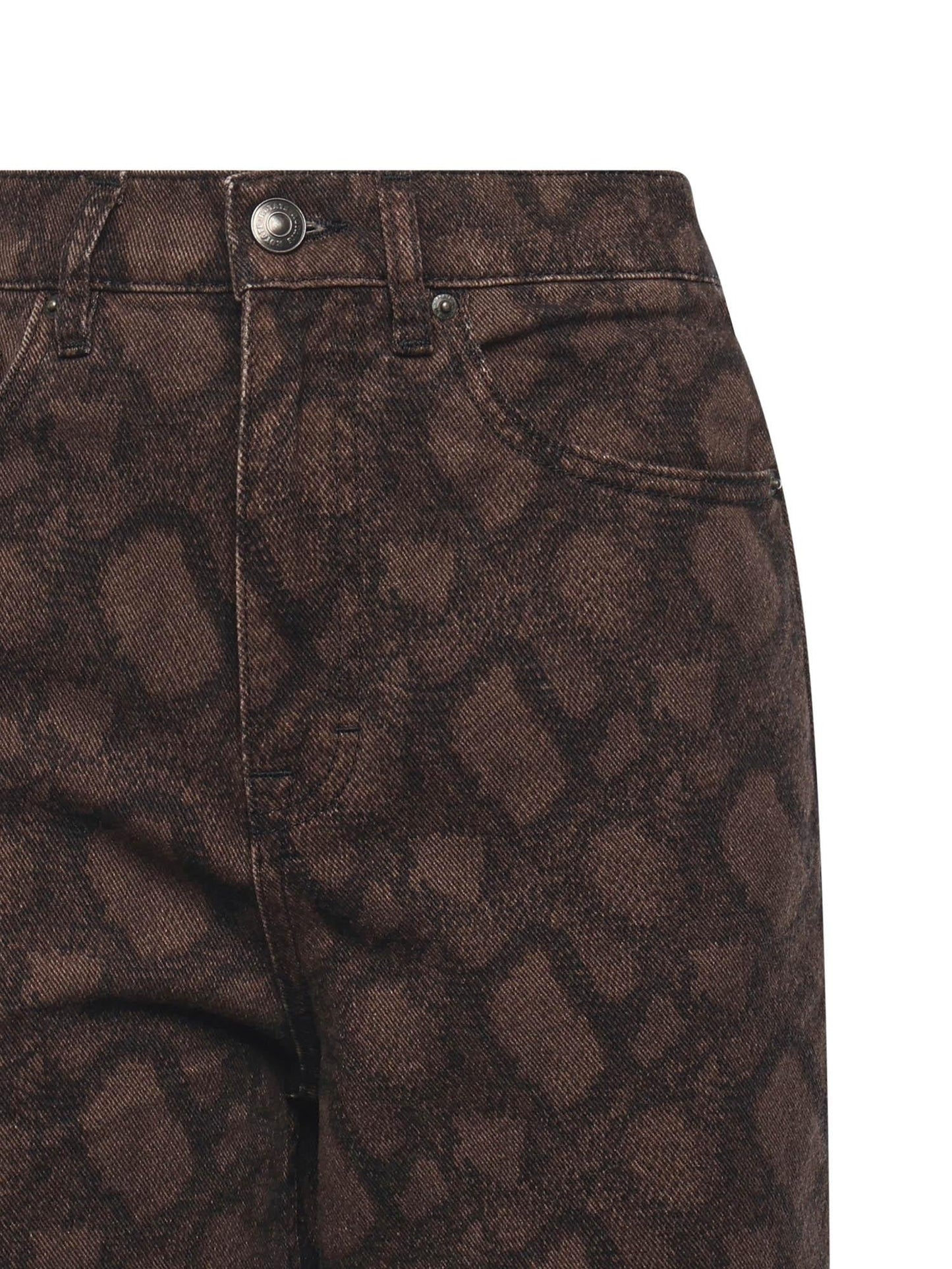 Jeans dritti con stampa all-over