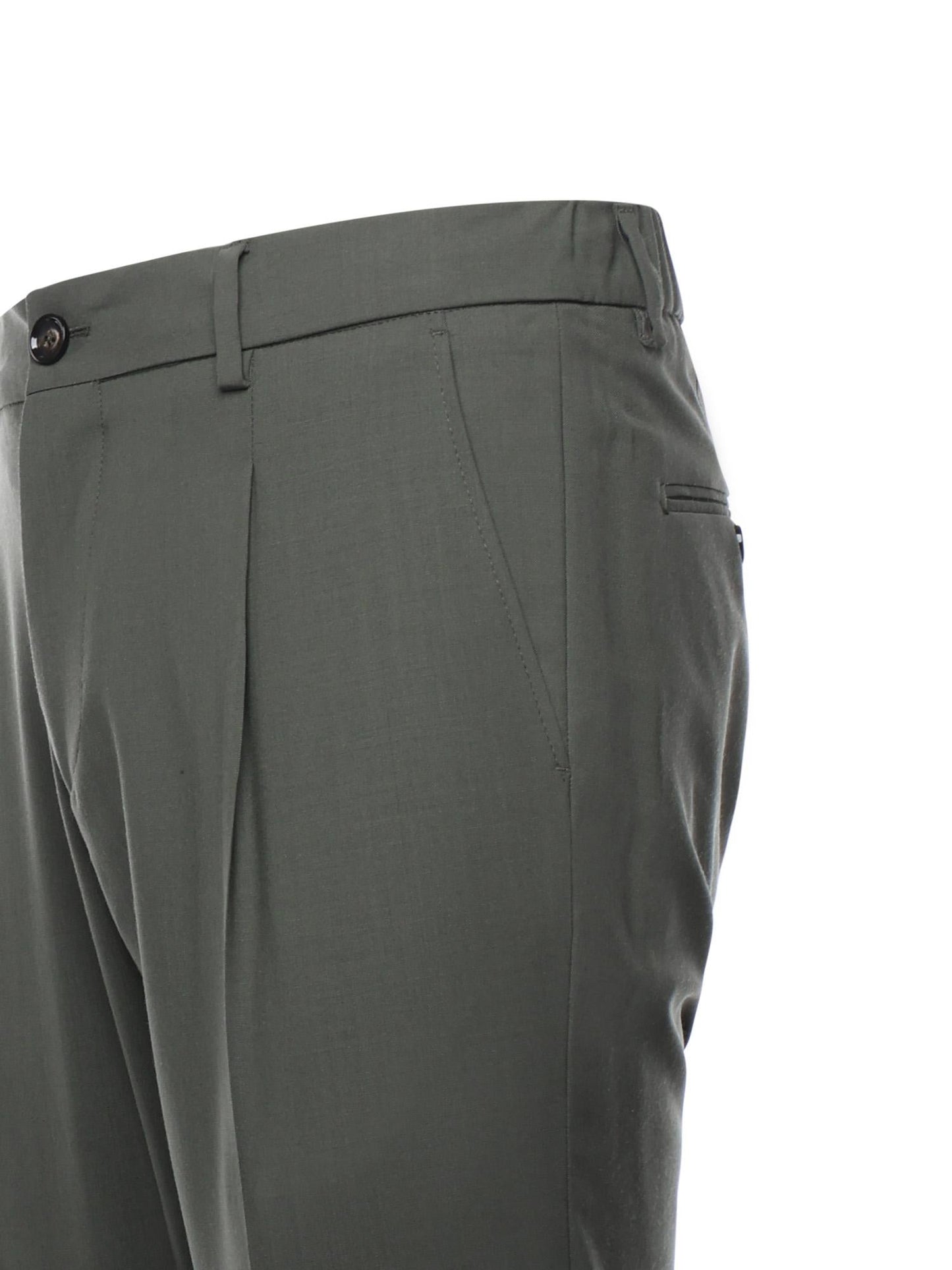 Pantaloni in gabardine di misto lana