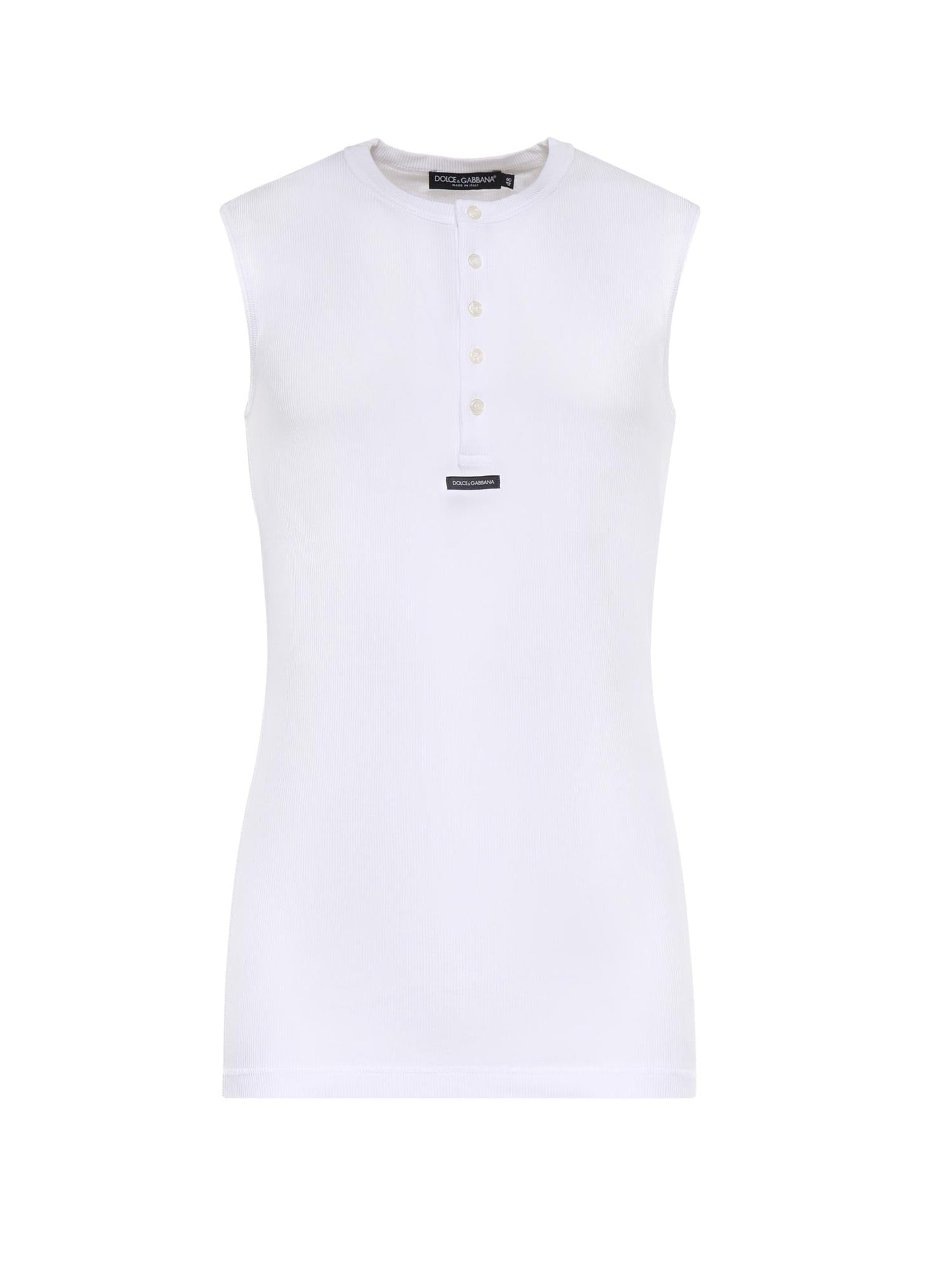 T-shirt Serafino in cotone con logo
