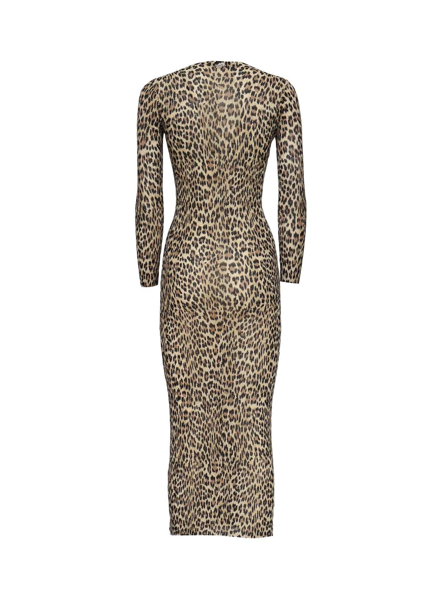 Abito midi con stampa leopard