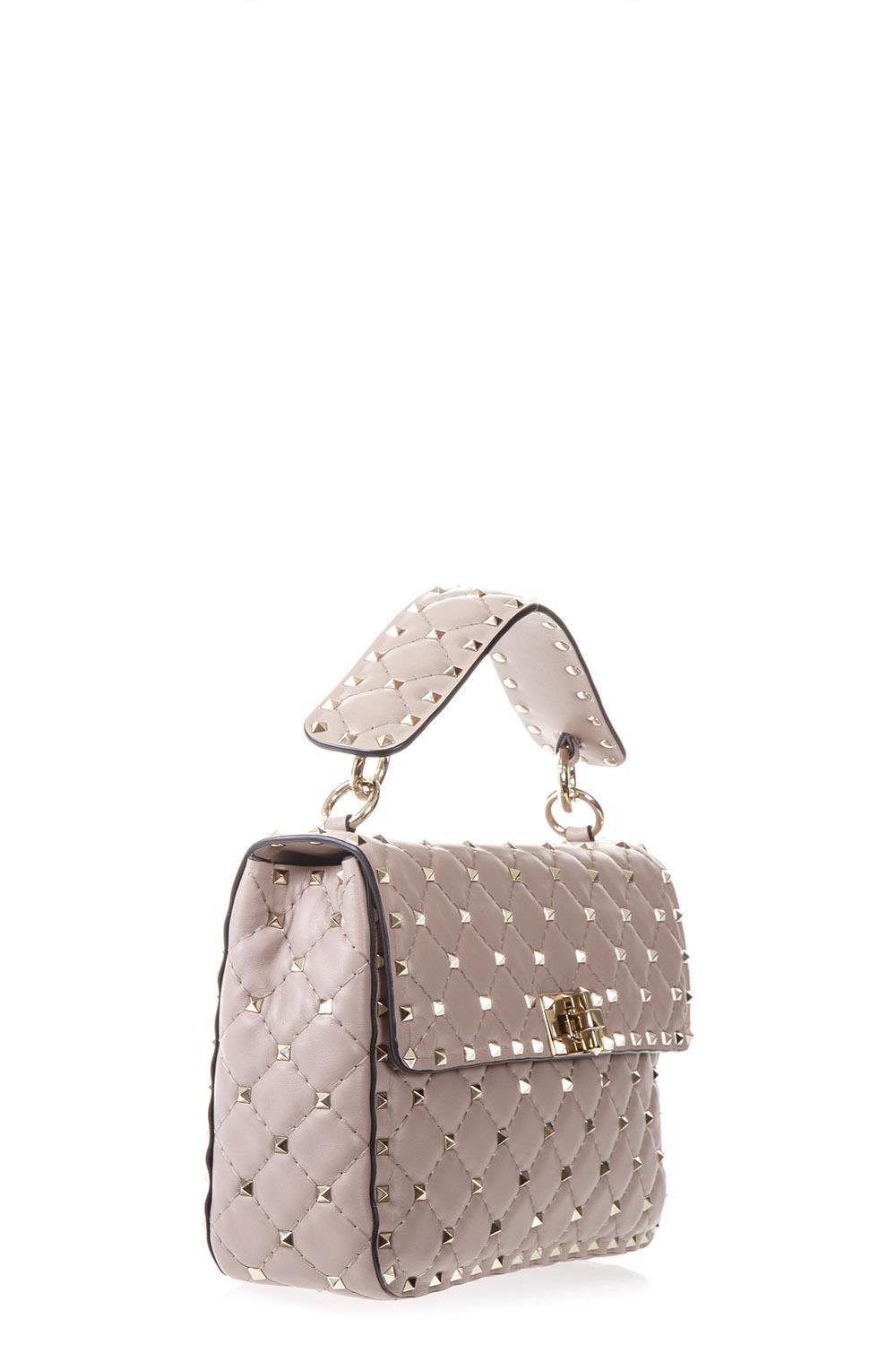 Borsa media con catena Rockstud Spike