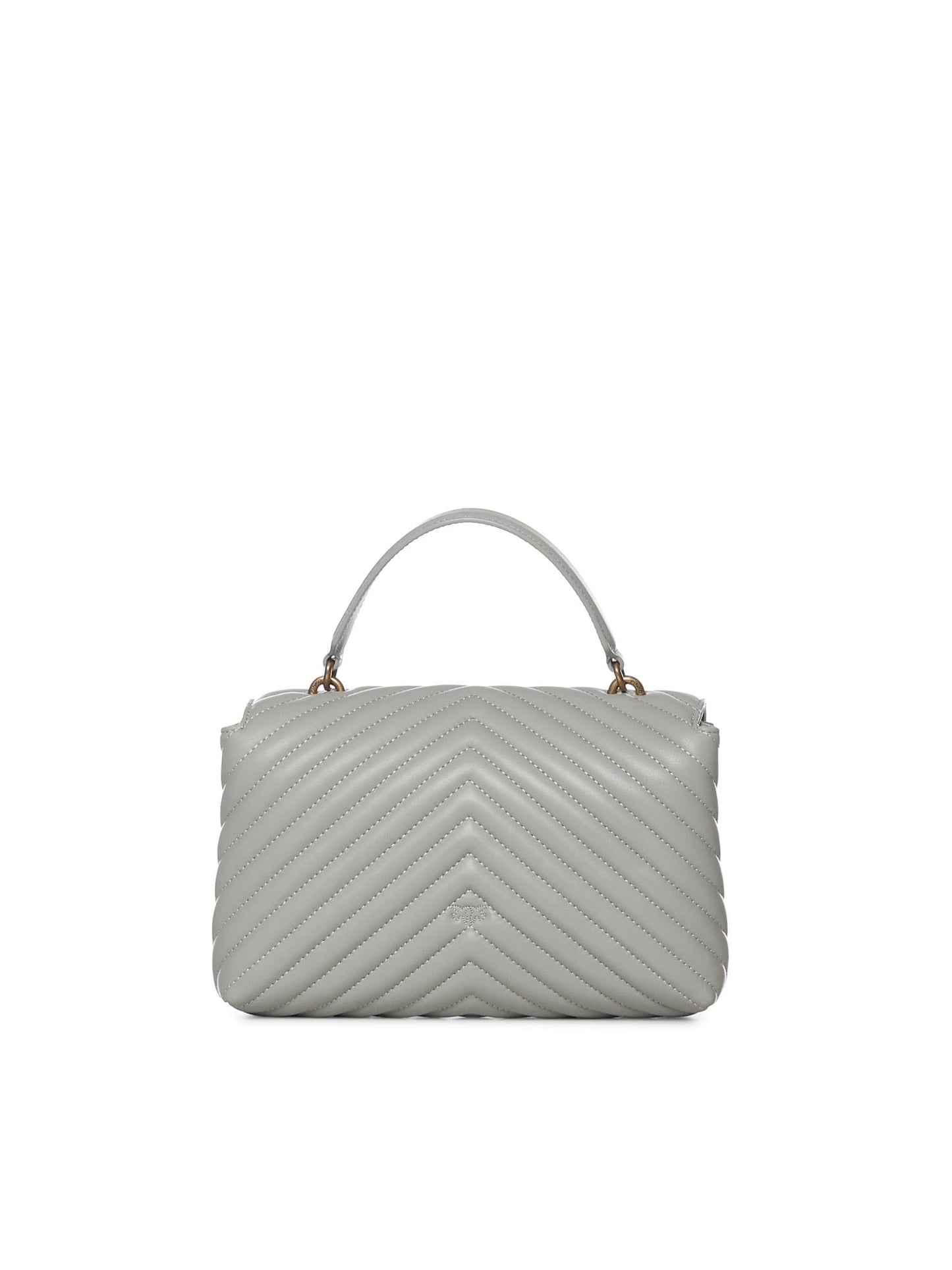 Borsa a mano media Love Bag Puff Chevron in nappa