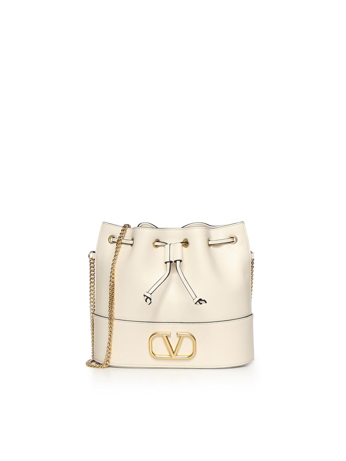 Mini bag a secchiello VLogo Signature in nappa