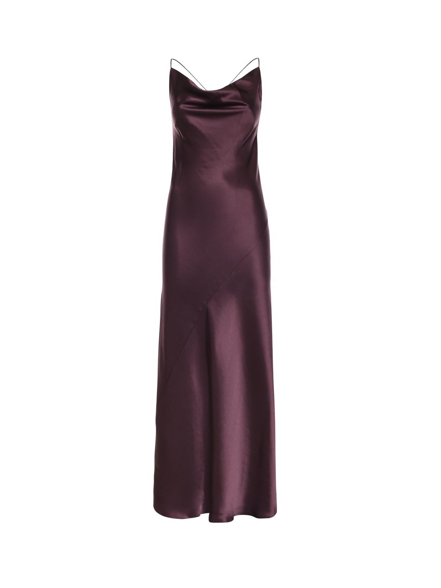 Abito slipdress lungo in satin