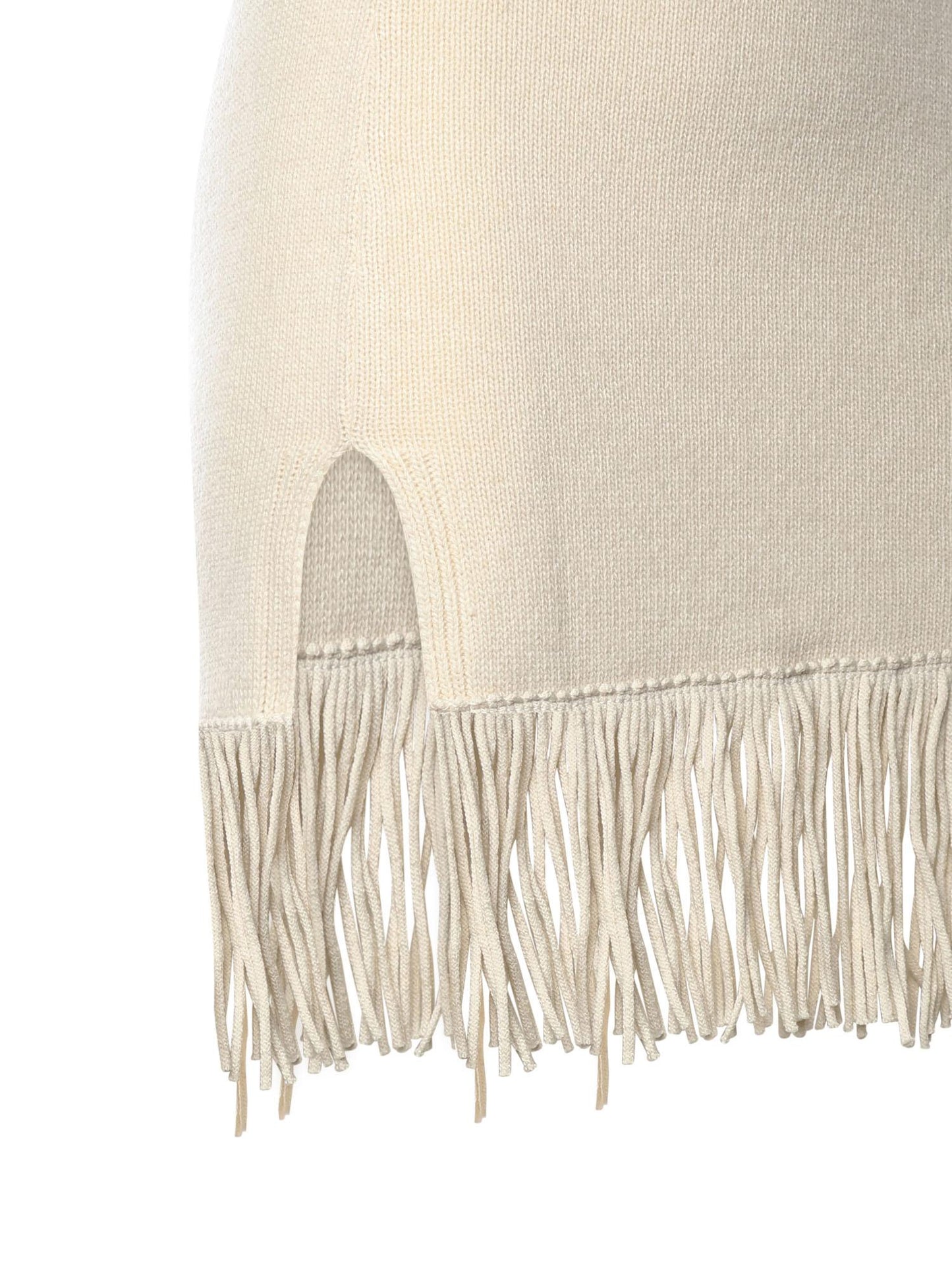 Minigonna in maglia con frange
