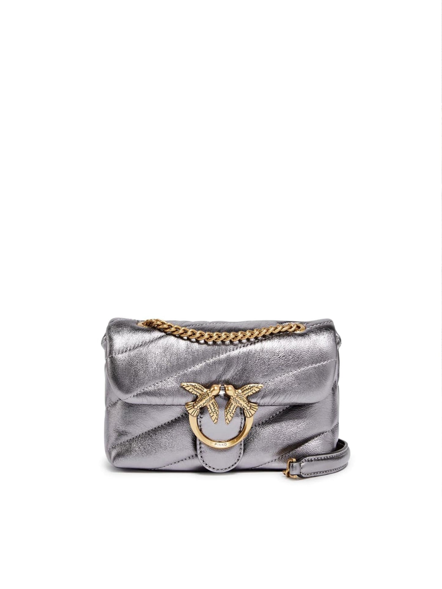 Borsa a tracolla Baby Love Bag Puff in nappa laminata