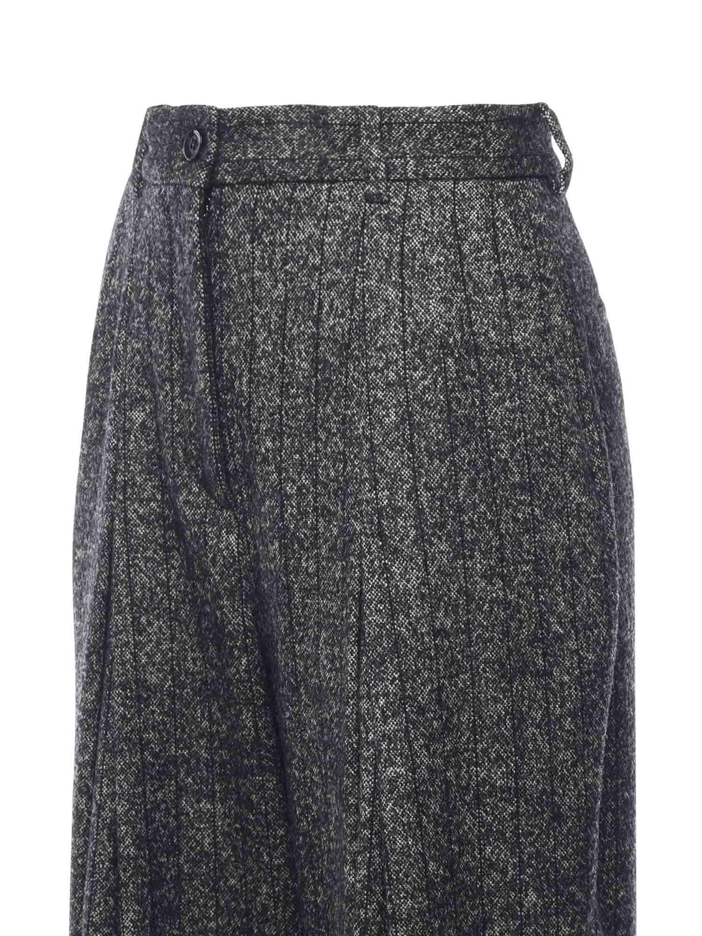 Pantaloni in lana rigata