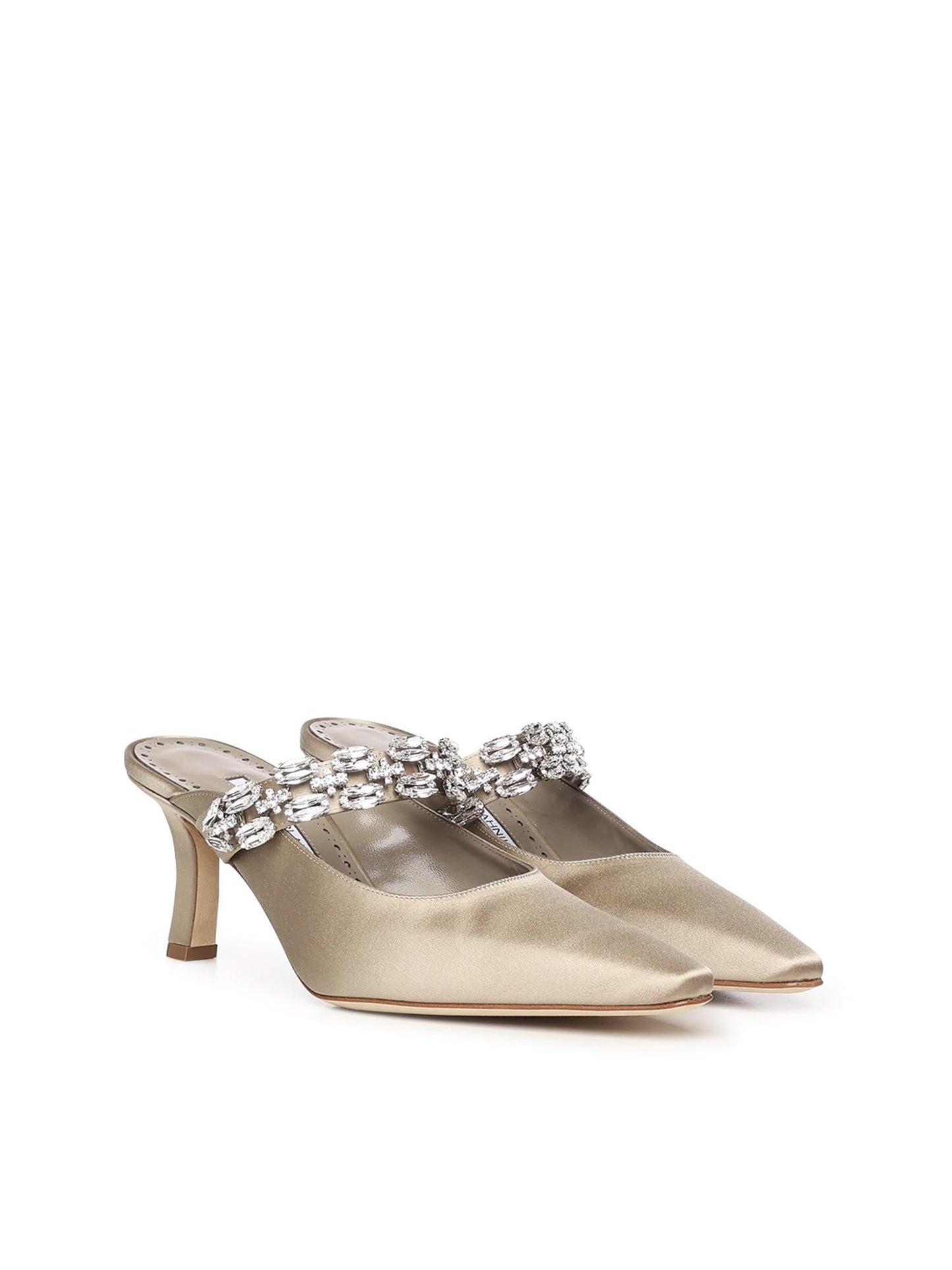 Mules Tamolmu in satin con cristalli
