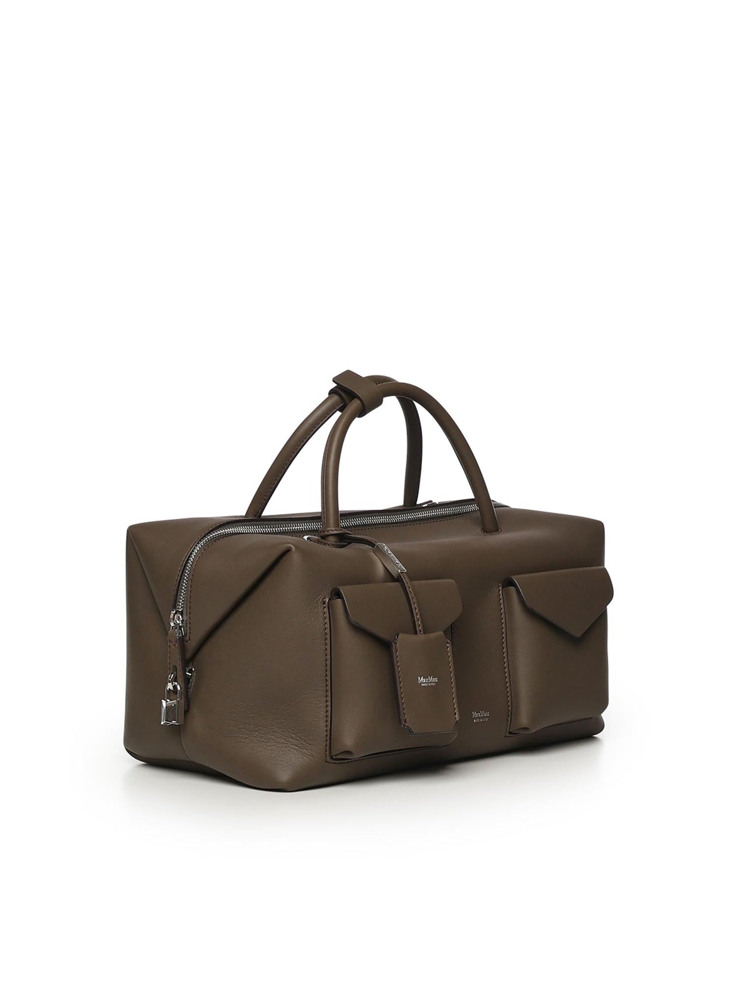 Bauletto large in pelle con tasche