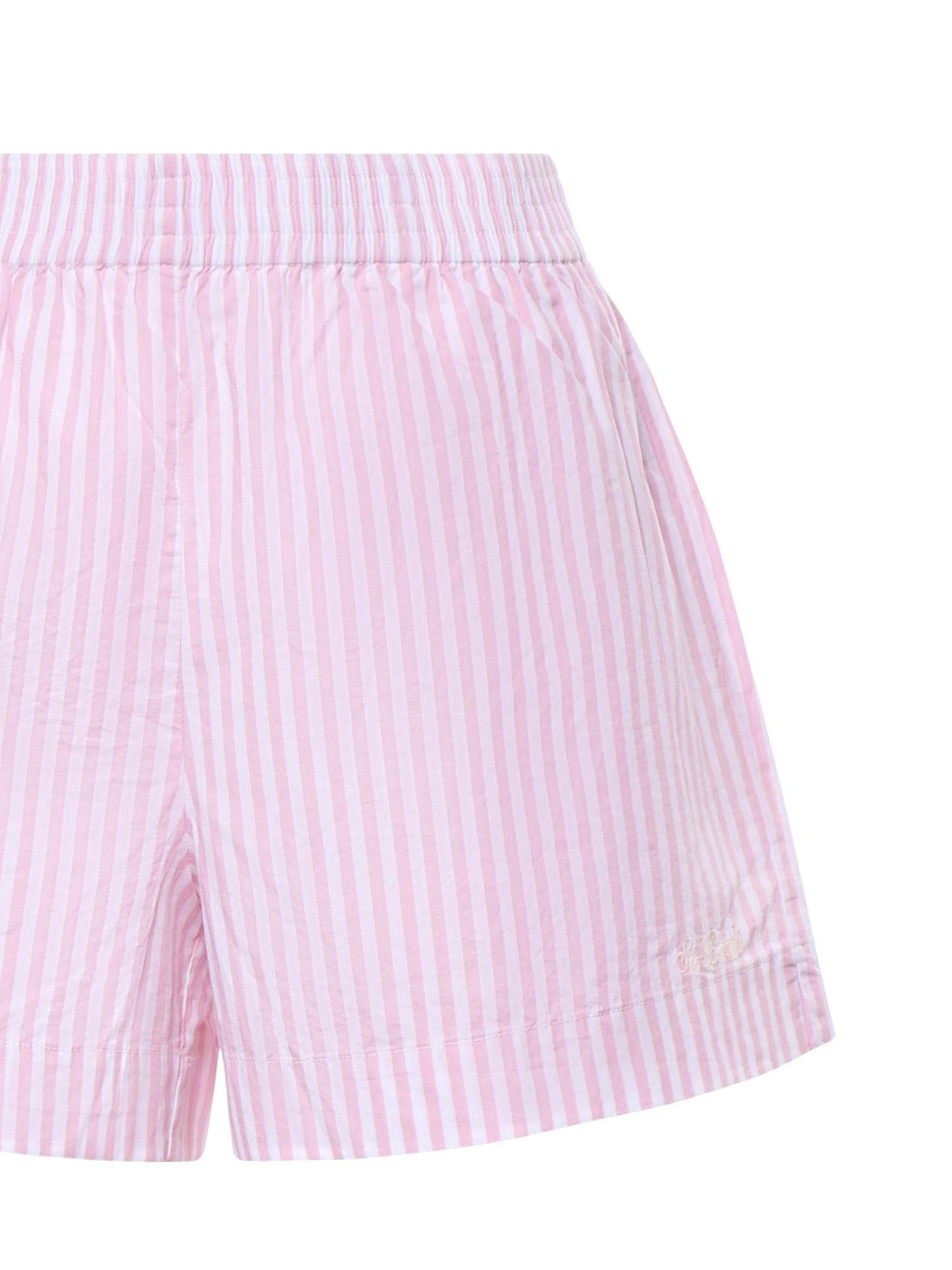 Shorts in cotone a righe