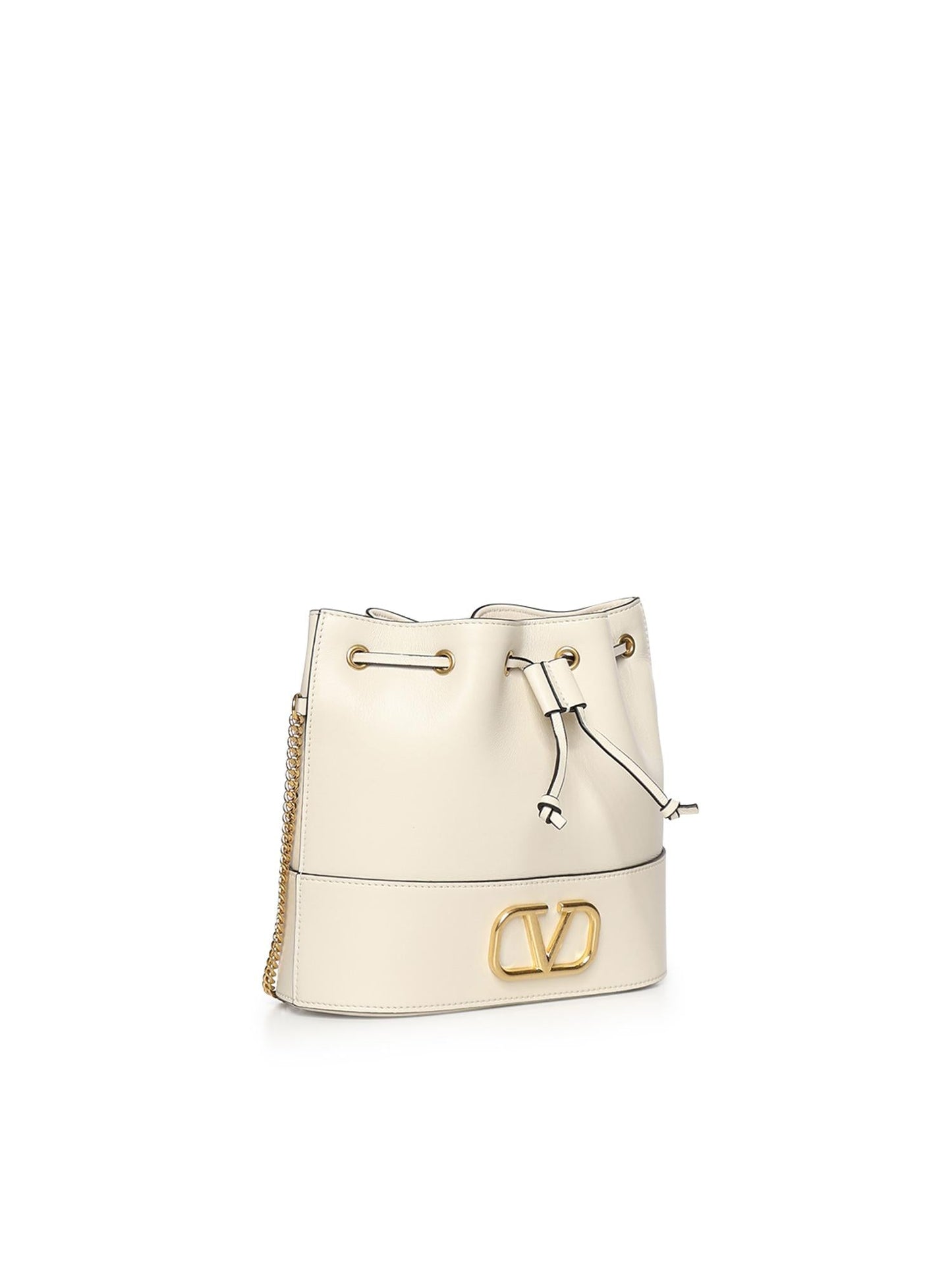 Mini bag a secchiello VLogo Signature in nappa