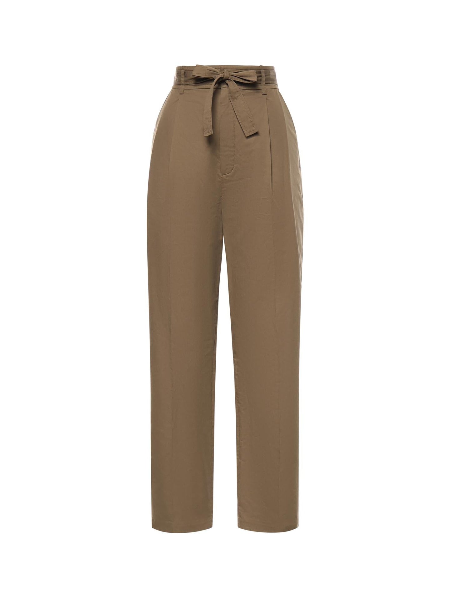 Pantalone a vita alta in cotone