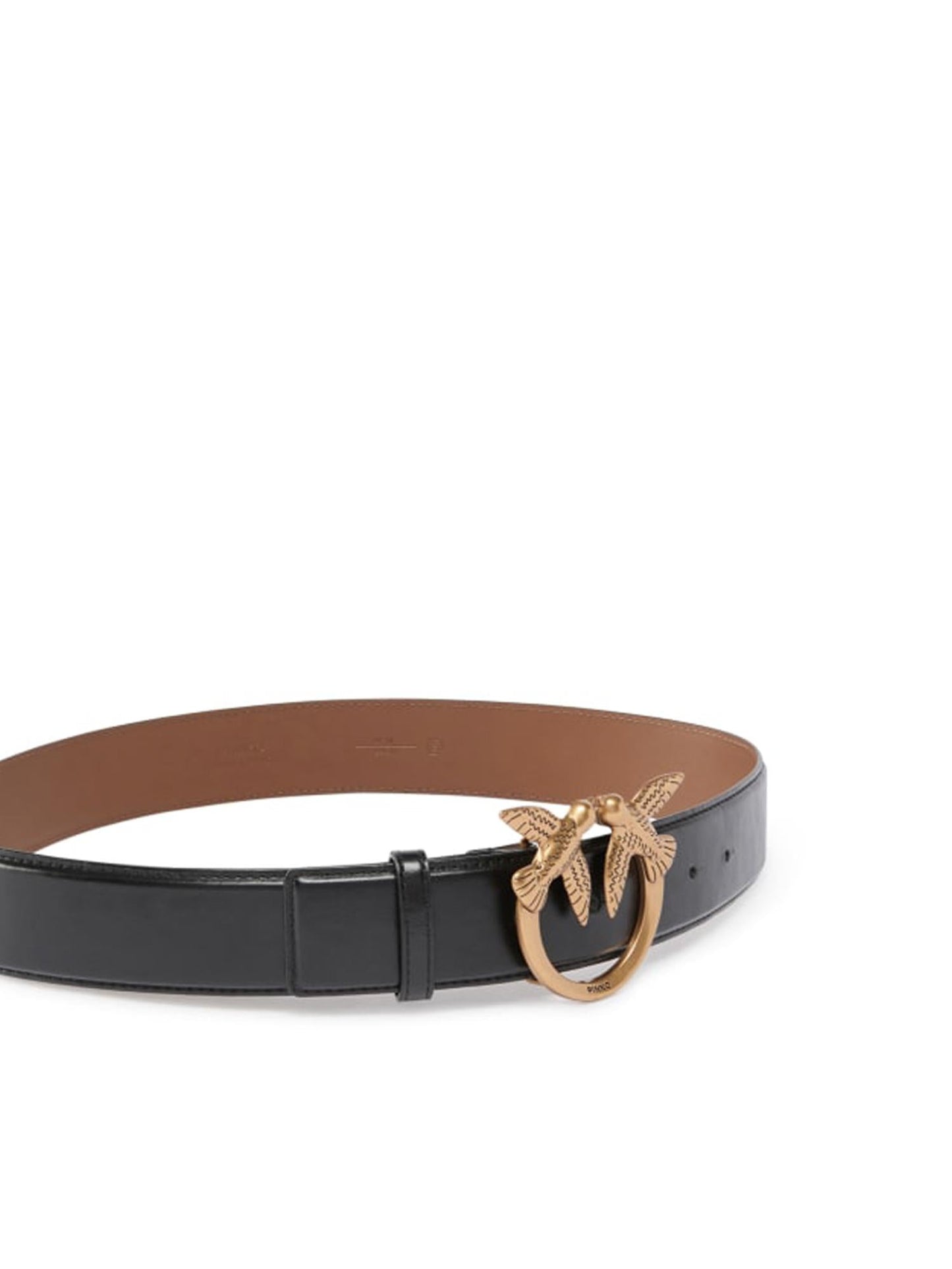 Cintura in pelle con fibbia Love Birds