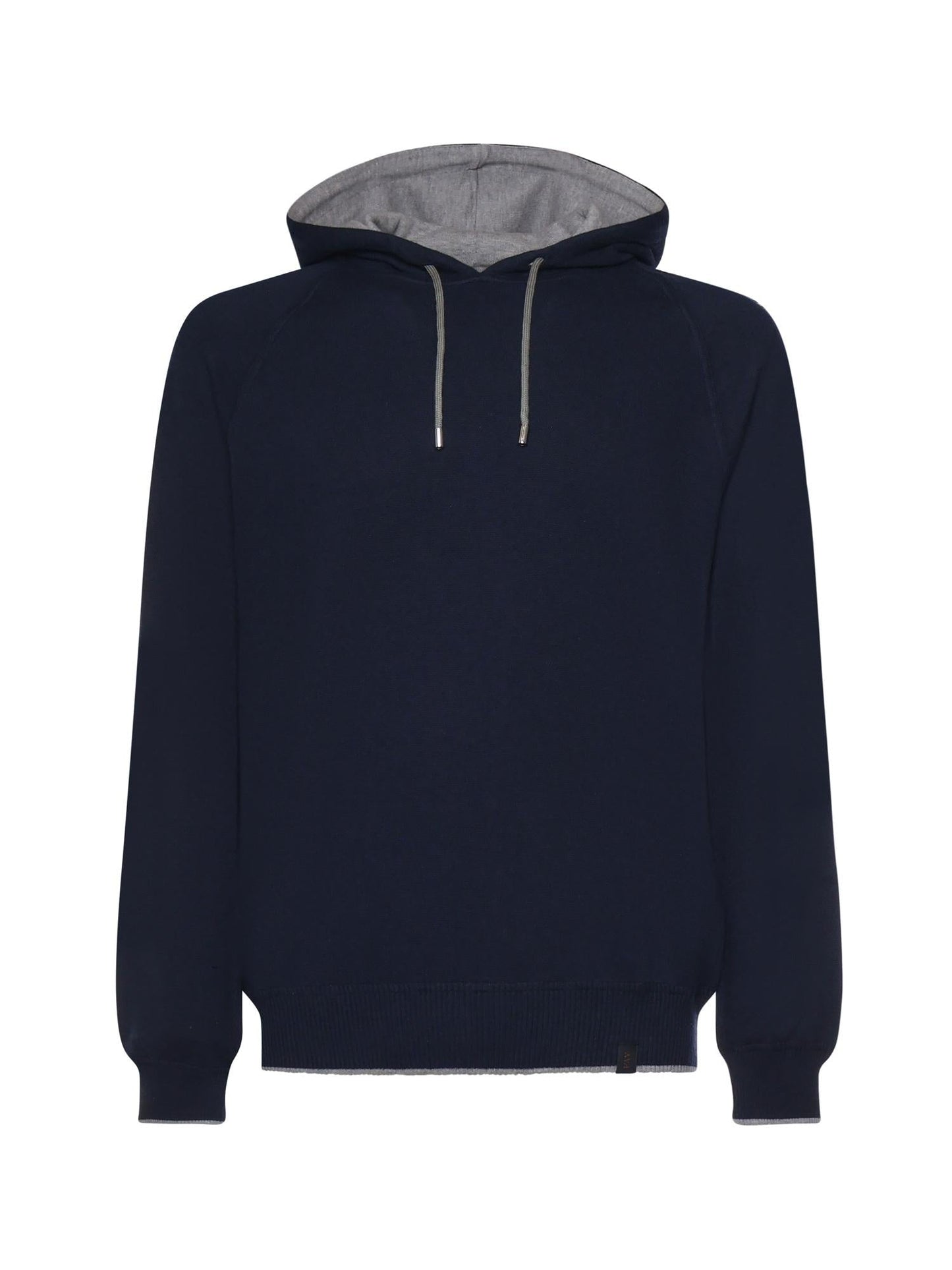 Felpa con zip in cotone e cashmere
