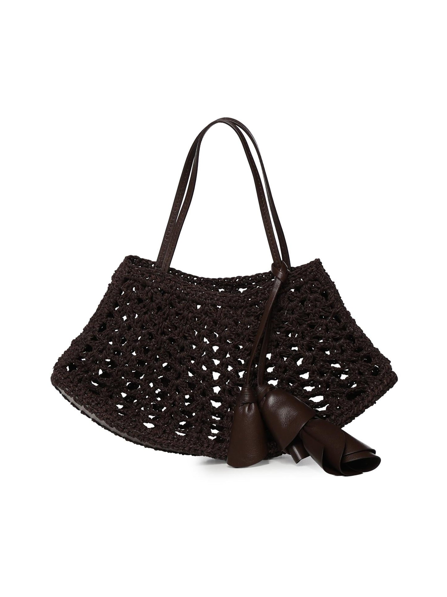 Borsa Maya Small in pelle e crochet