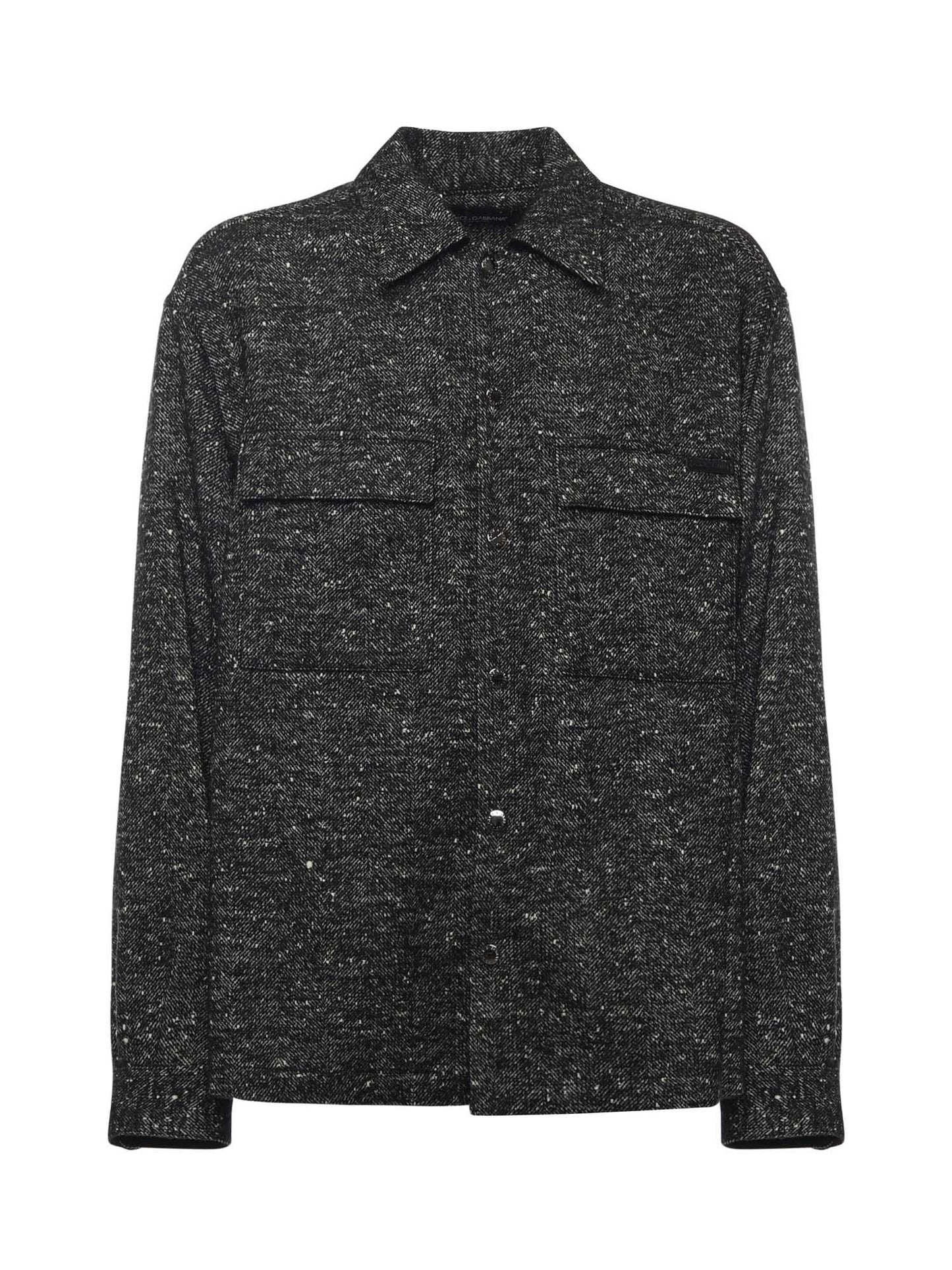 Camicia over in misto lana