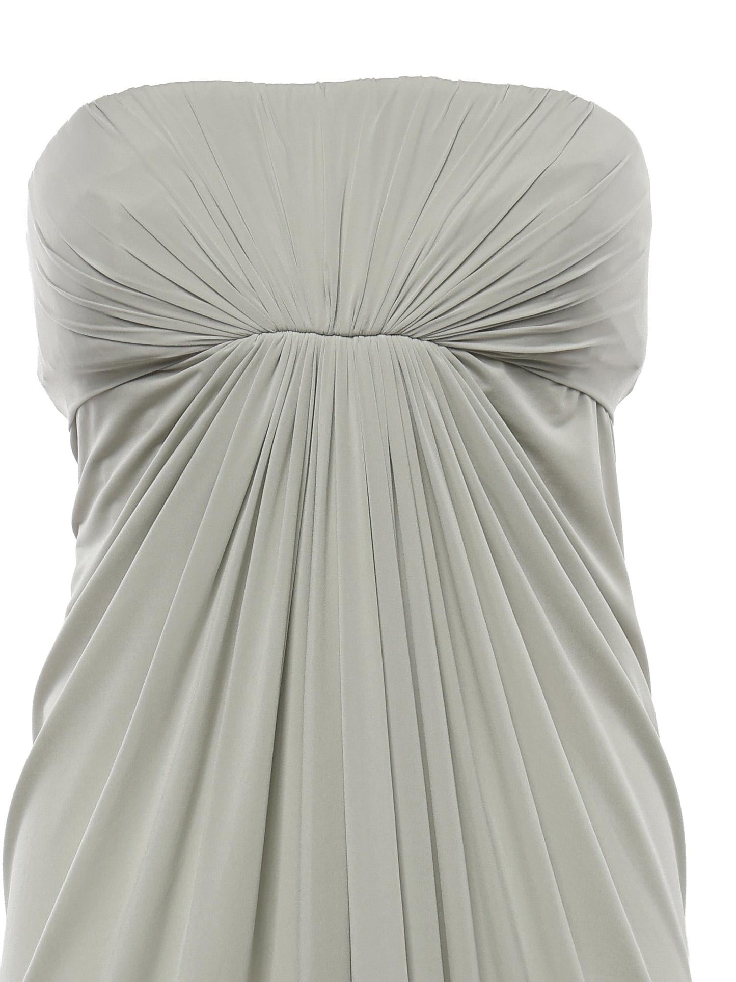 Abito lungo drappeggiato in chiffon