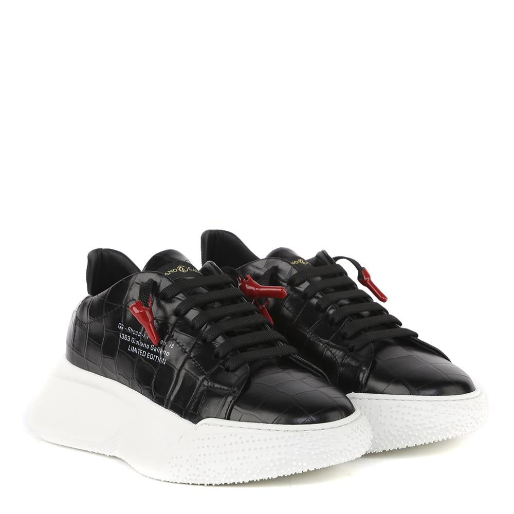 SNEAKERS NEMESIS IN PELLE STAMPA COCCODRILLO