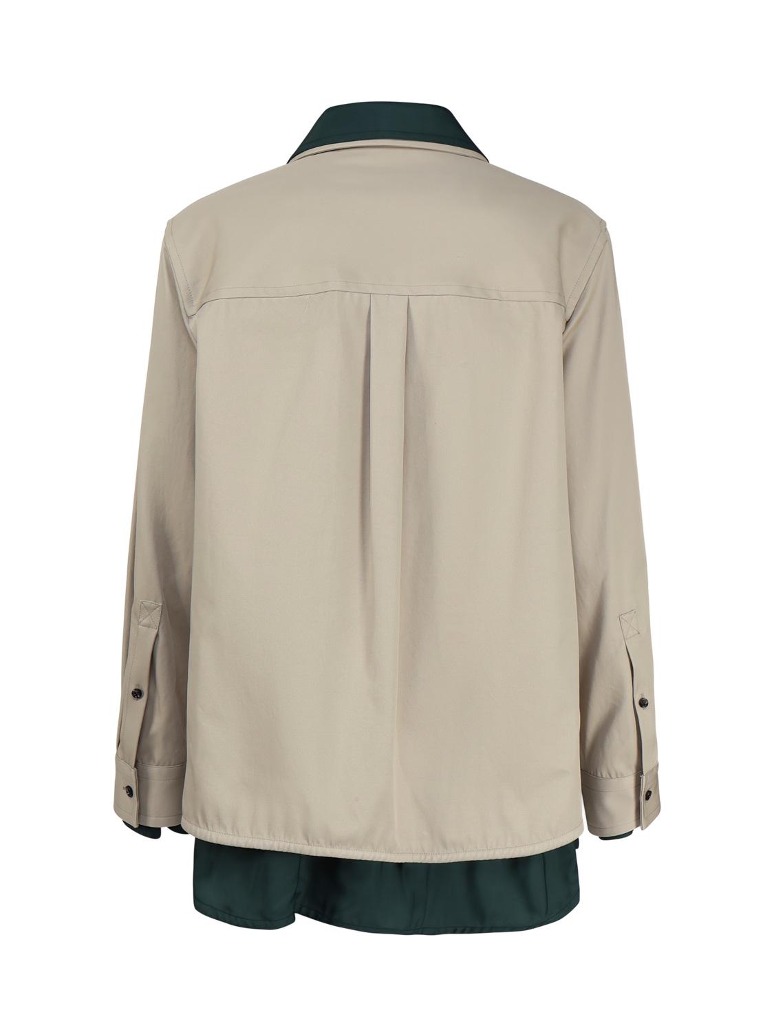 Camicia in twill di cotone doppio strato