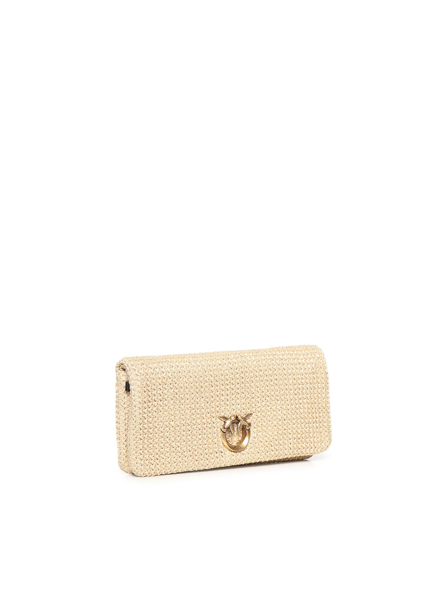 Pochette a tracolla Love Bag Click Soft Horizontal Classic in rafia