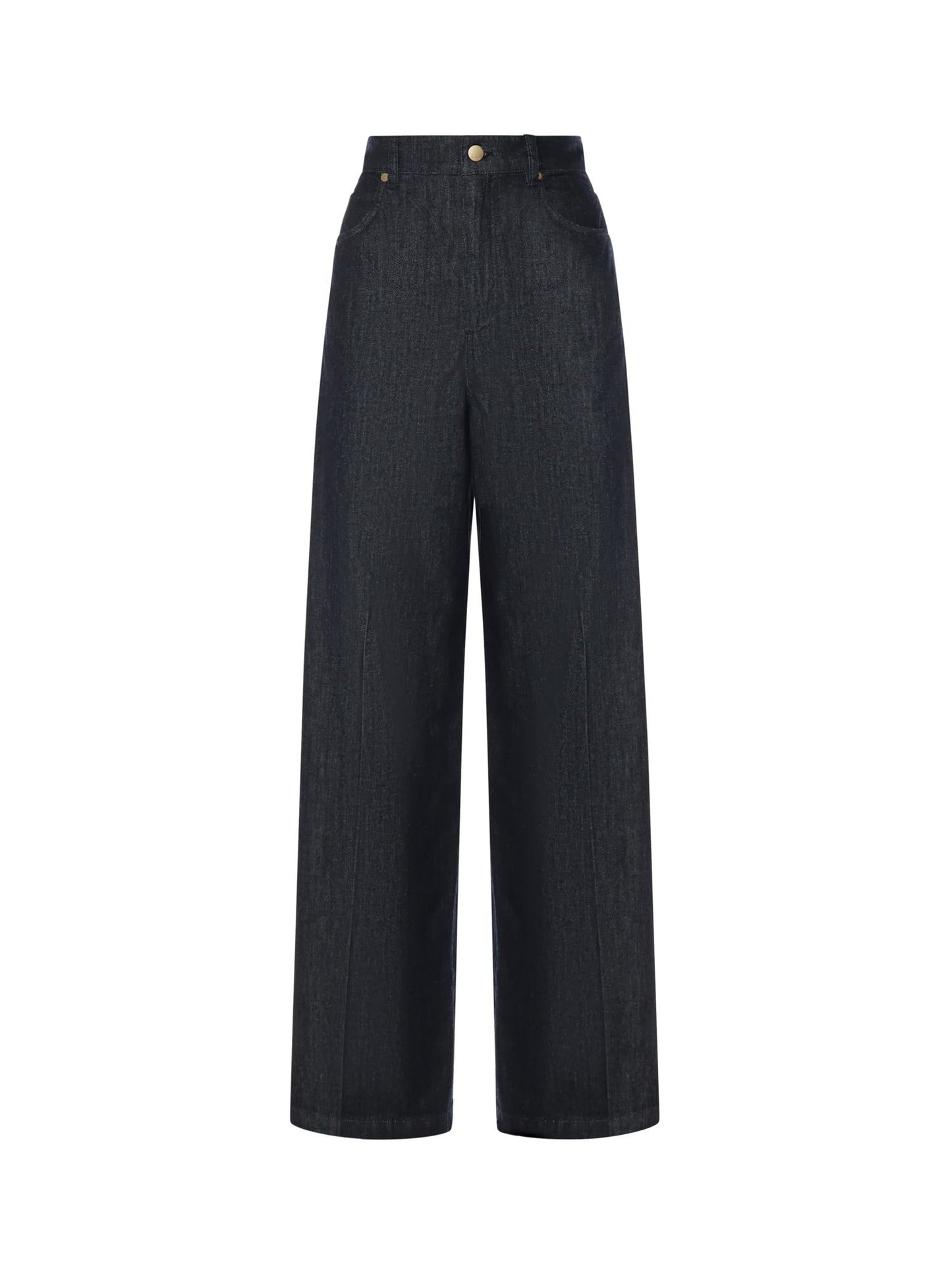 Jeans dritti in denim di cotone
