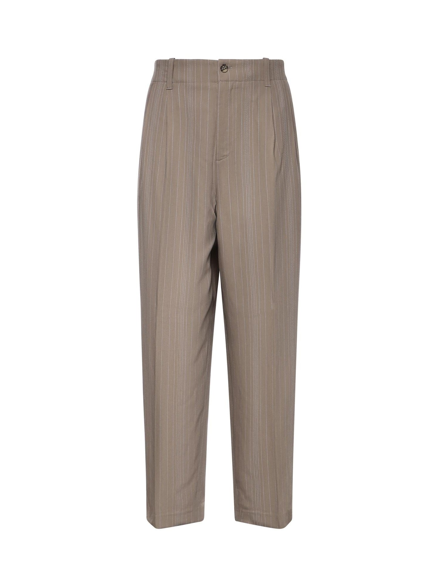 Pantaloni in misto lana con motivo gessato
