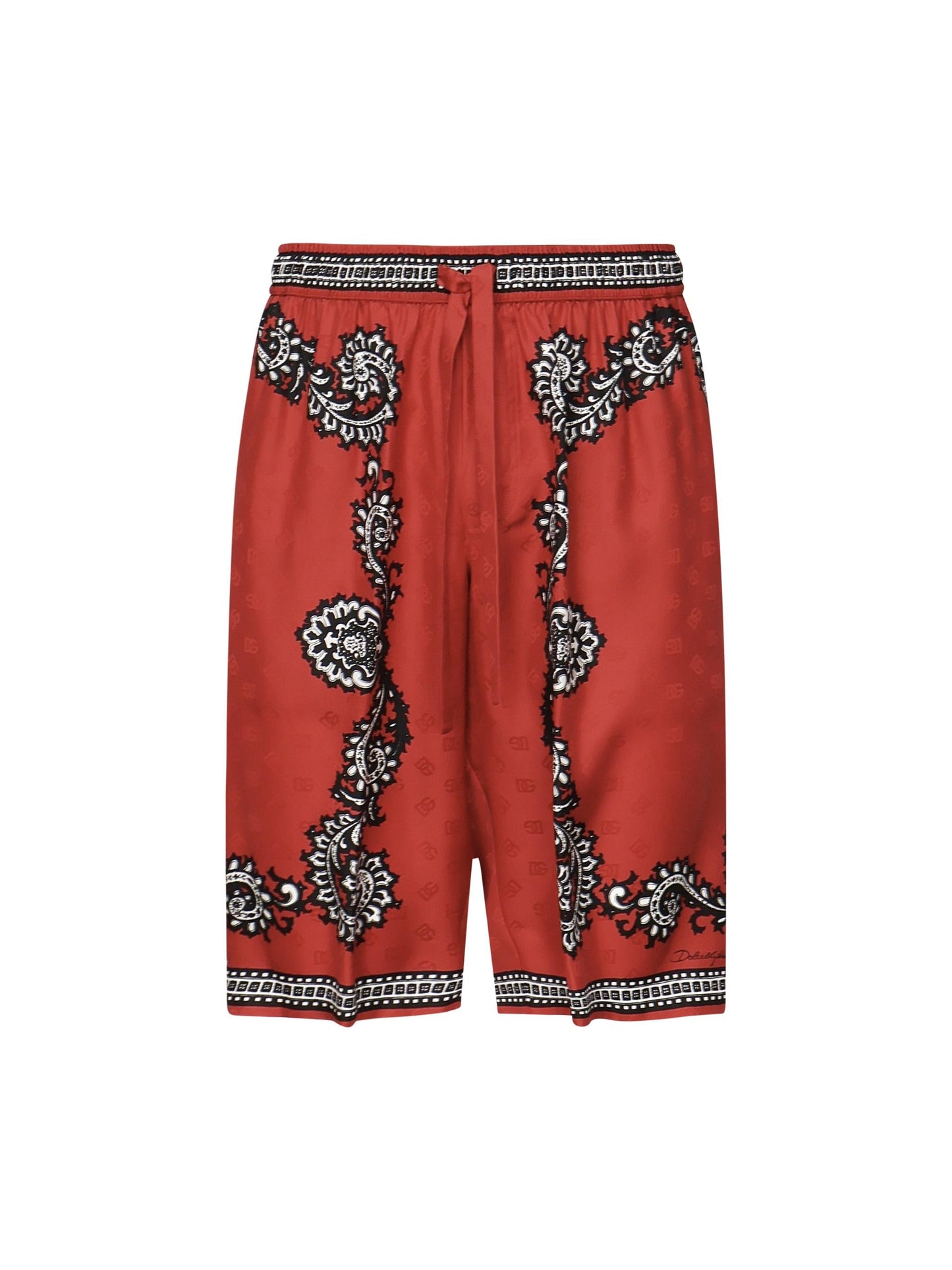 Bermuda jacquard con stampa Bandana