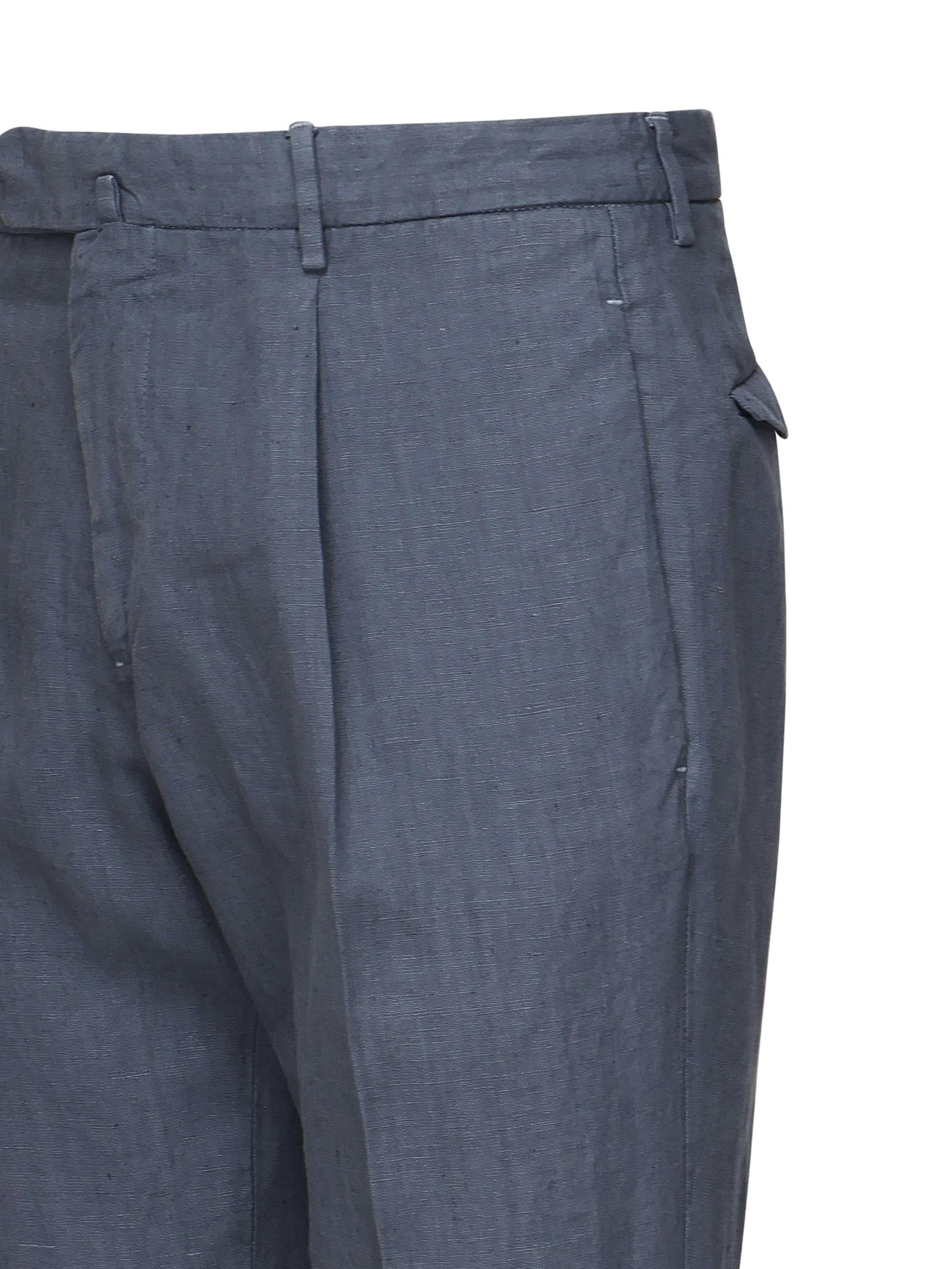 Pantaloni pince in lino