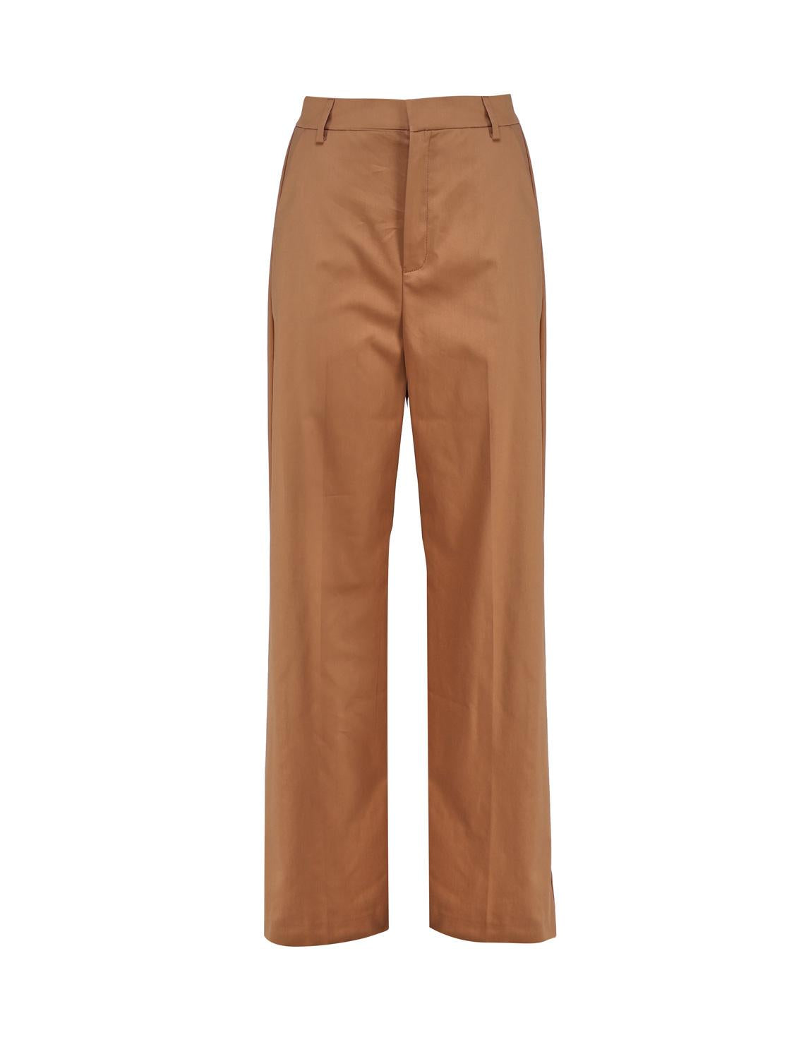 Pantaloni in cotone a vita alta