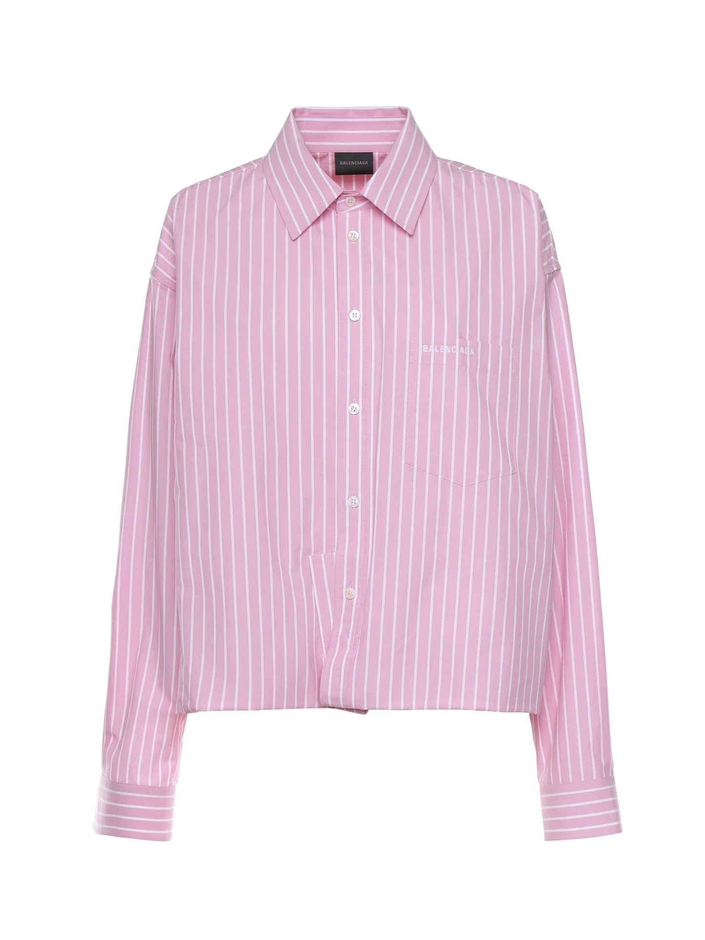 Camicia in popeline di cotone a righe