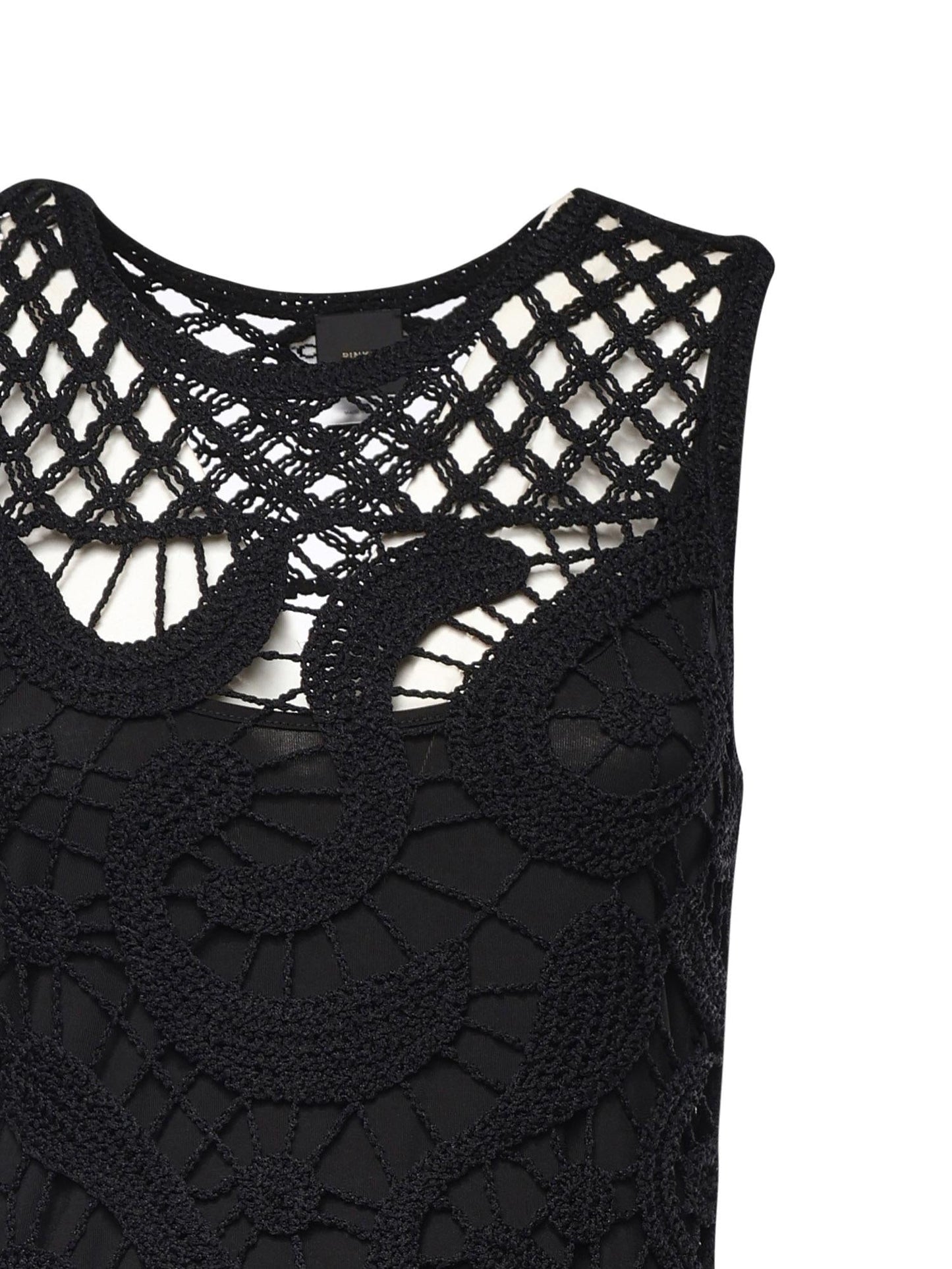 Abito midi senza maniche in crochet geometrico