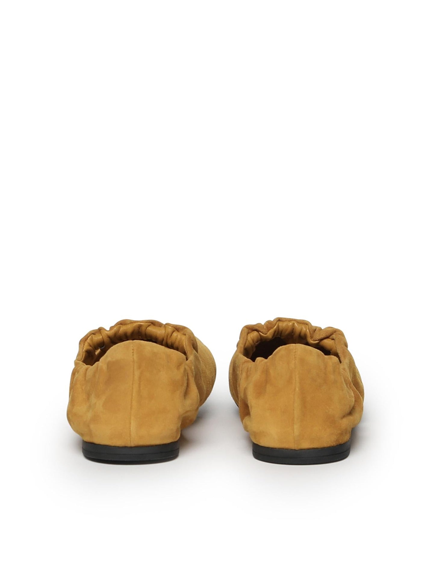 Ballerine Ruches in camoscio