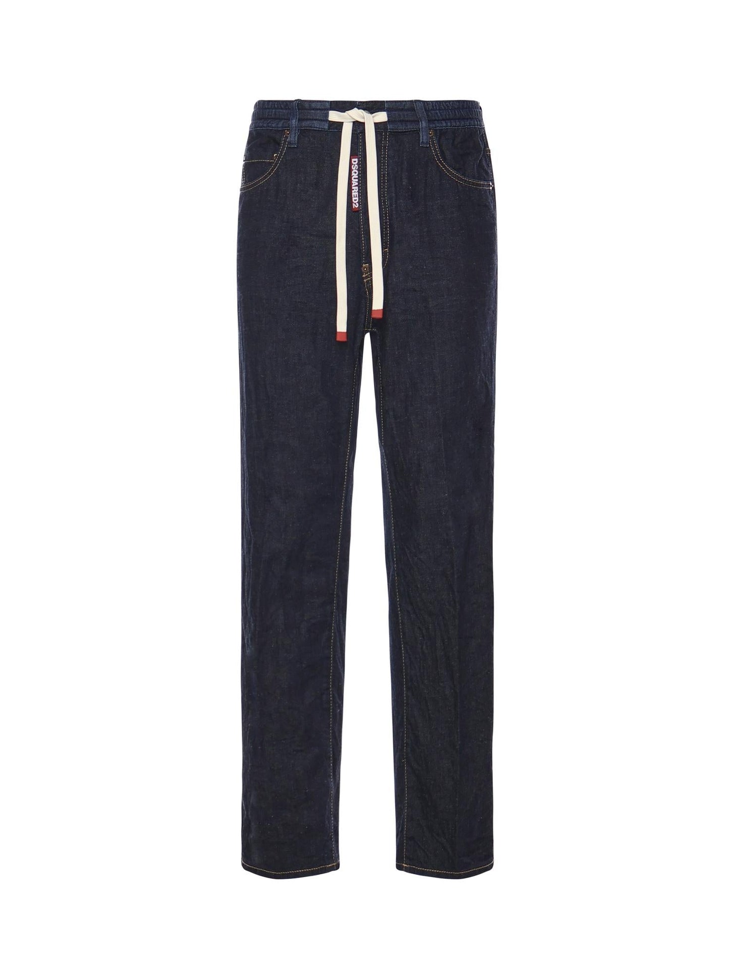 Jeans in denim di misto cotone e canapa