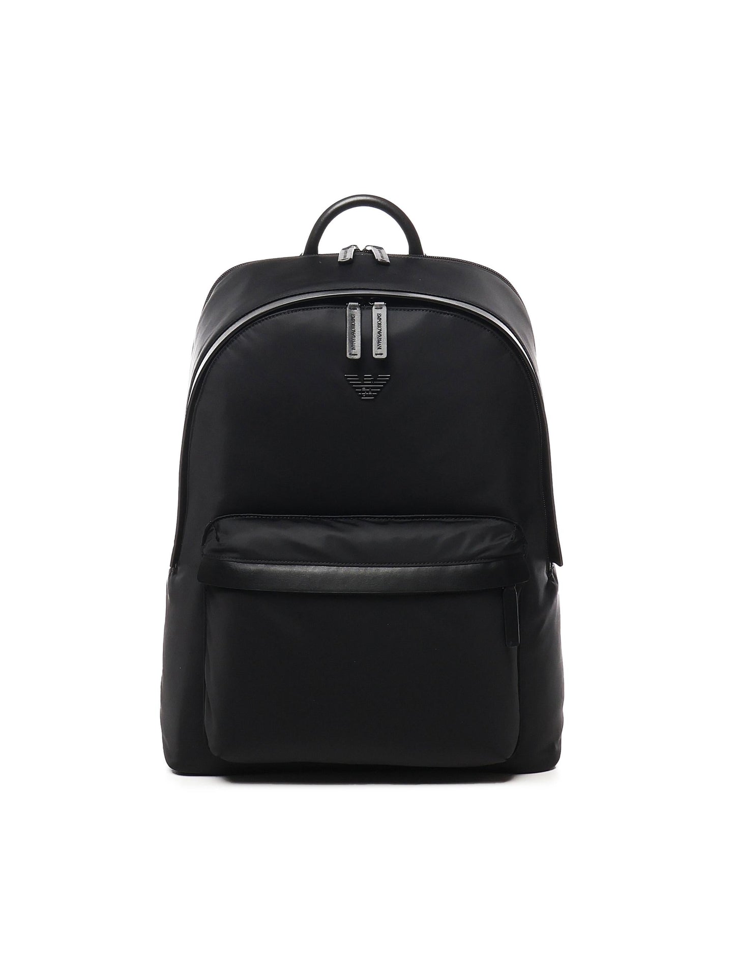 Zaino Roundshape in nylon con dettagli in pelle