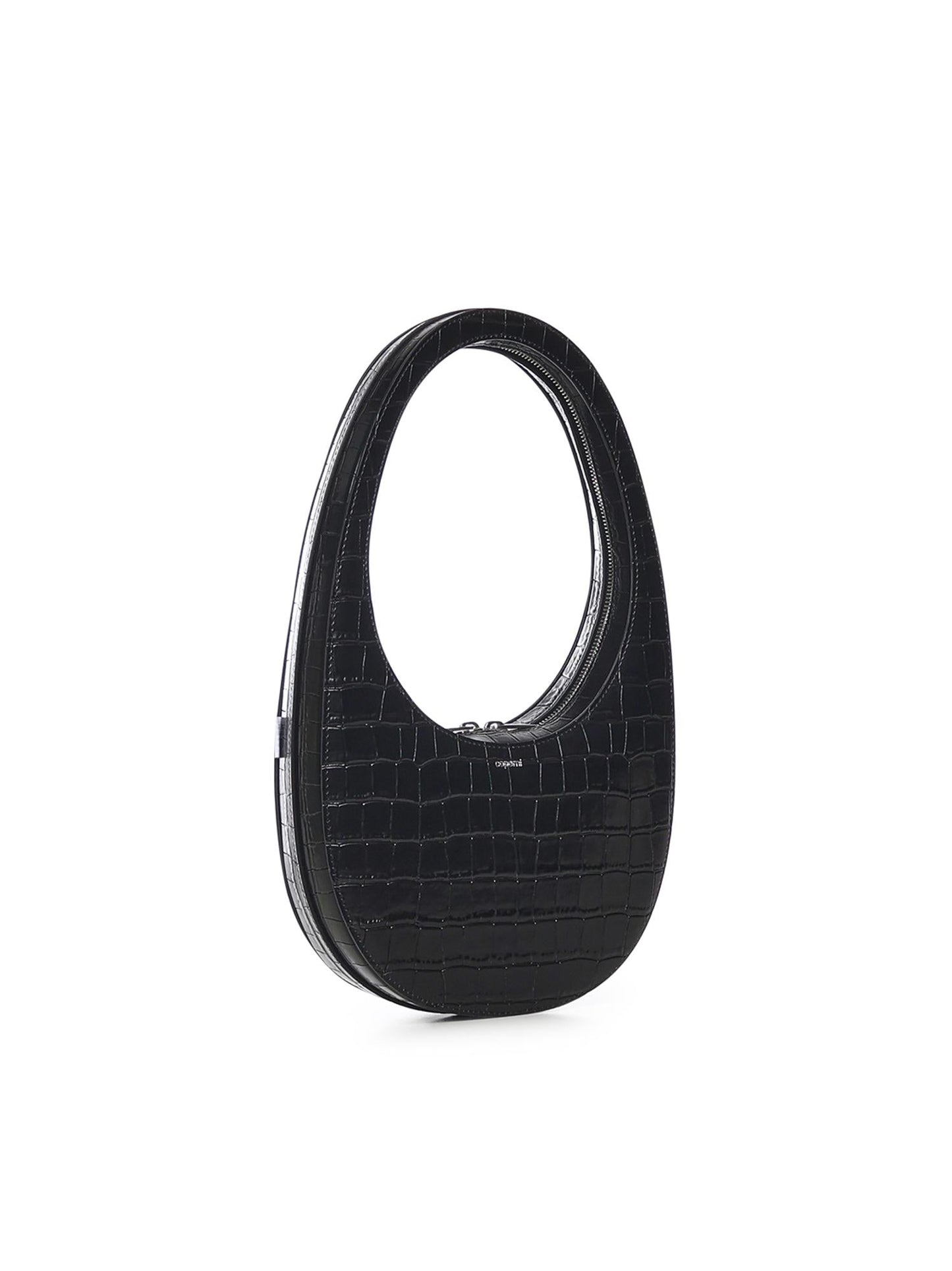 Borsa a spalla Croco Swipe in pelle